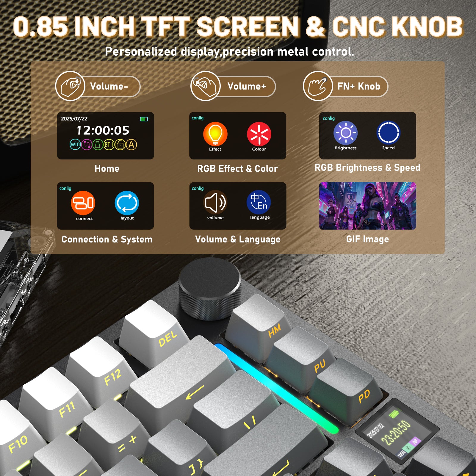 ATTACK SHARK X820ULTRA Mechanische Tastatur mit C01ULTRA Spiralkabel