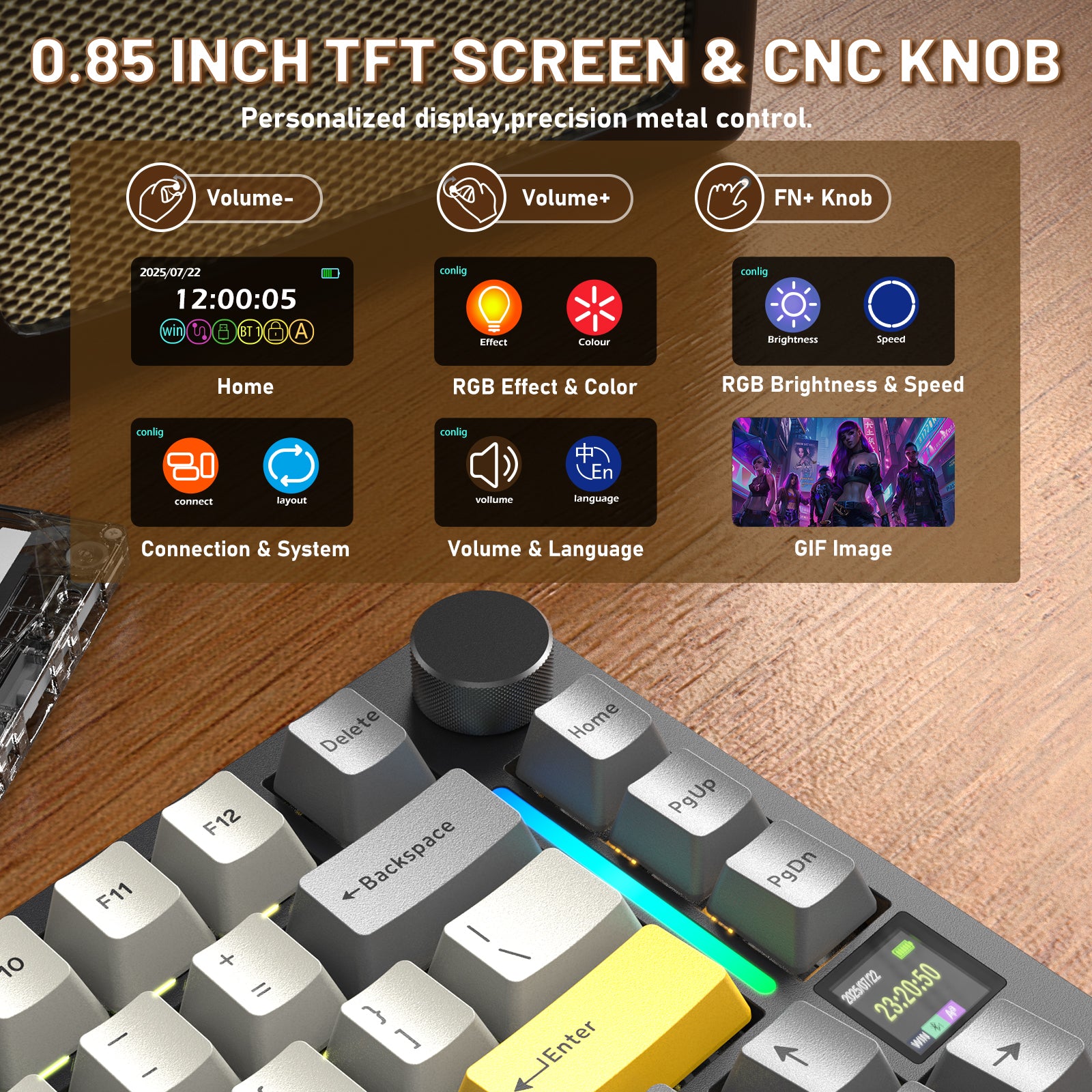 ATTACK SHARK X820ULTRA Mechanische Tastatur mit C01ULTRA Spiralkabel