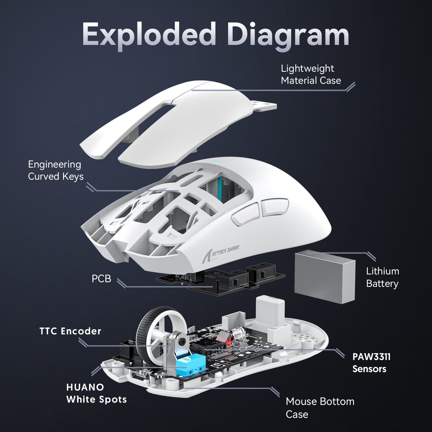 ATTACK SHARK X11SE Kabellose Gaming-Maus