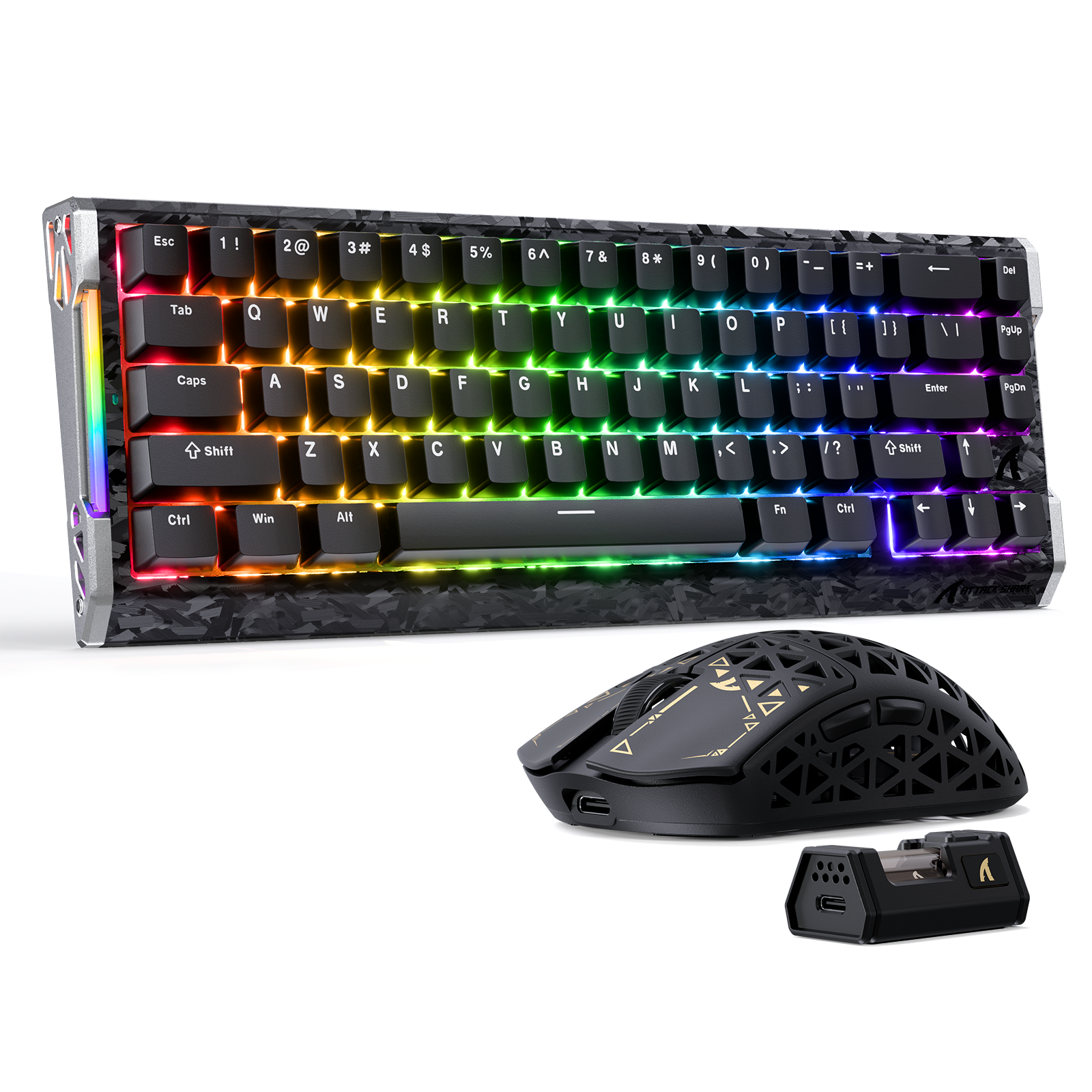 ATTACK SHARK R68 HE & R5 ULTRA Kohlefaser Gaming-Bundle