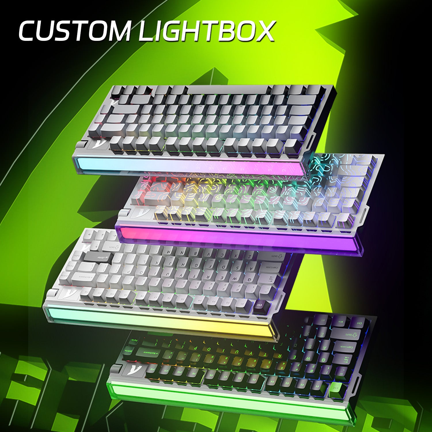 ATTACK SHARK R85 HE Rapid Trigger-Tastatur mit Magnetschalter und benutzerdefinierter Leuchtbox