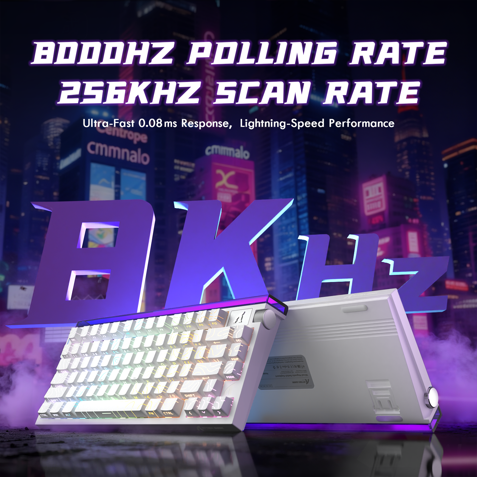 ATTACK SHARK R85 HE Rapid Trigger Tastatur Magnetischer Schalter mit Custom Lightbox