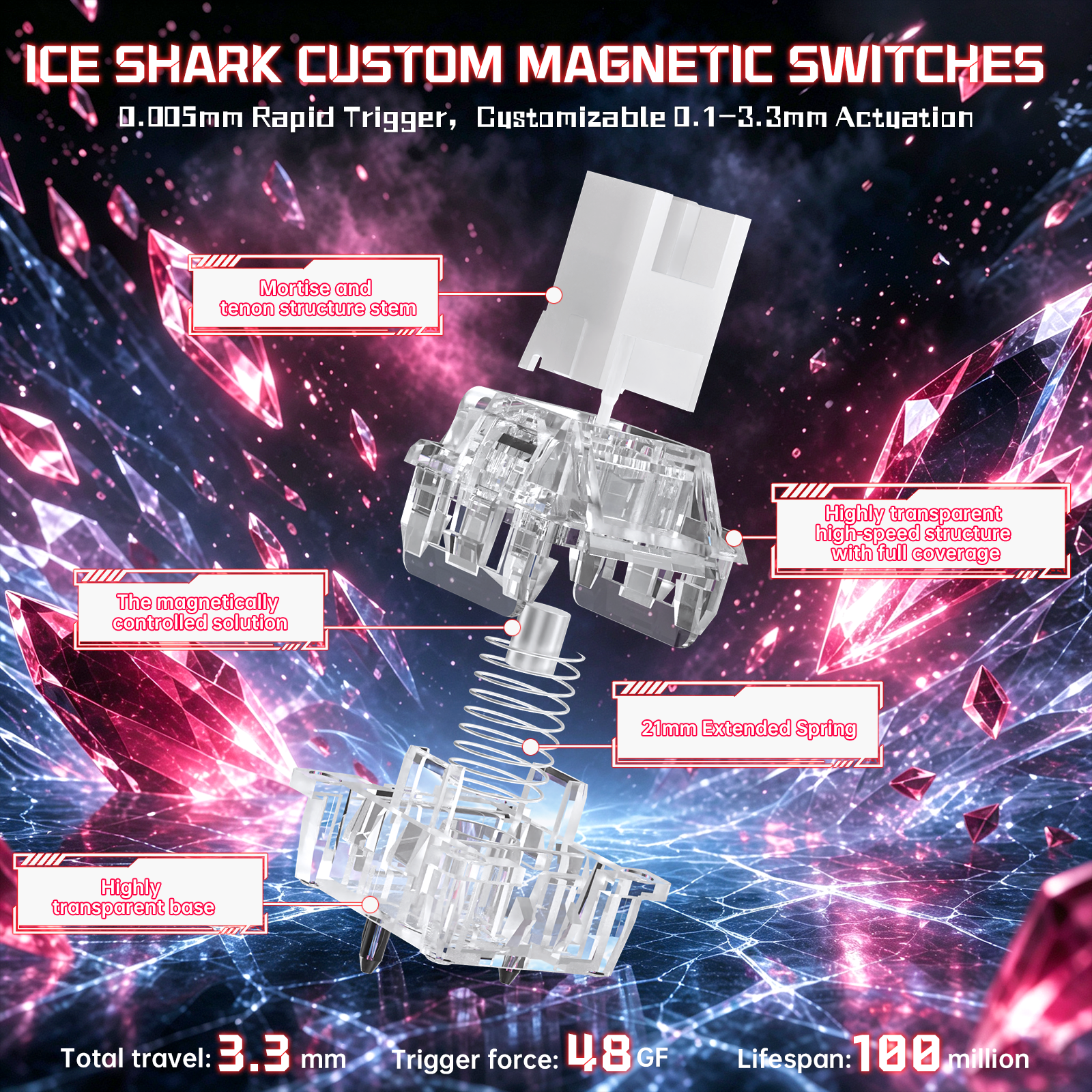 ATTACK SHARK R98 HE Carbonfaser-Kabelgebundene Tastatur mit schnellem Auslöser, magnetischem Schalter und C01 Ultra RGB Spiralkabel
