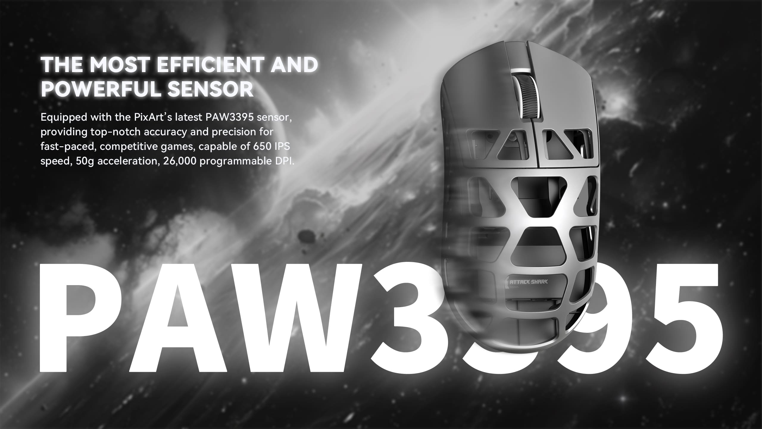 ATTACK SHARK R3 Gaming-Maus 8K aus Magnesiumlegierung