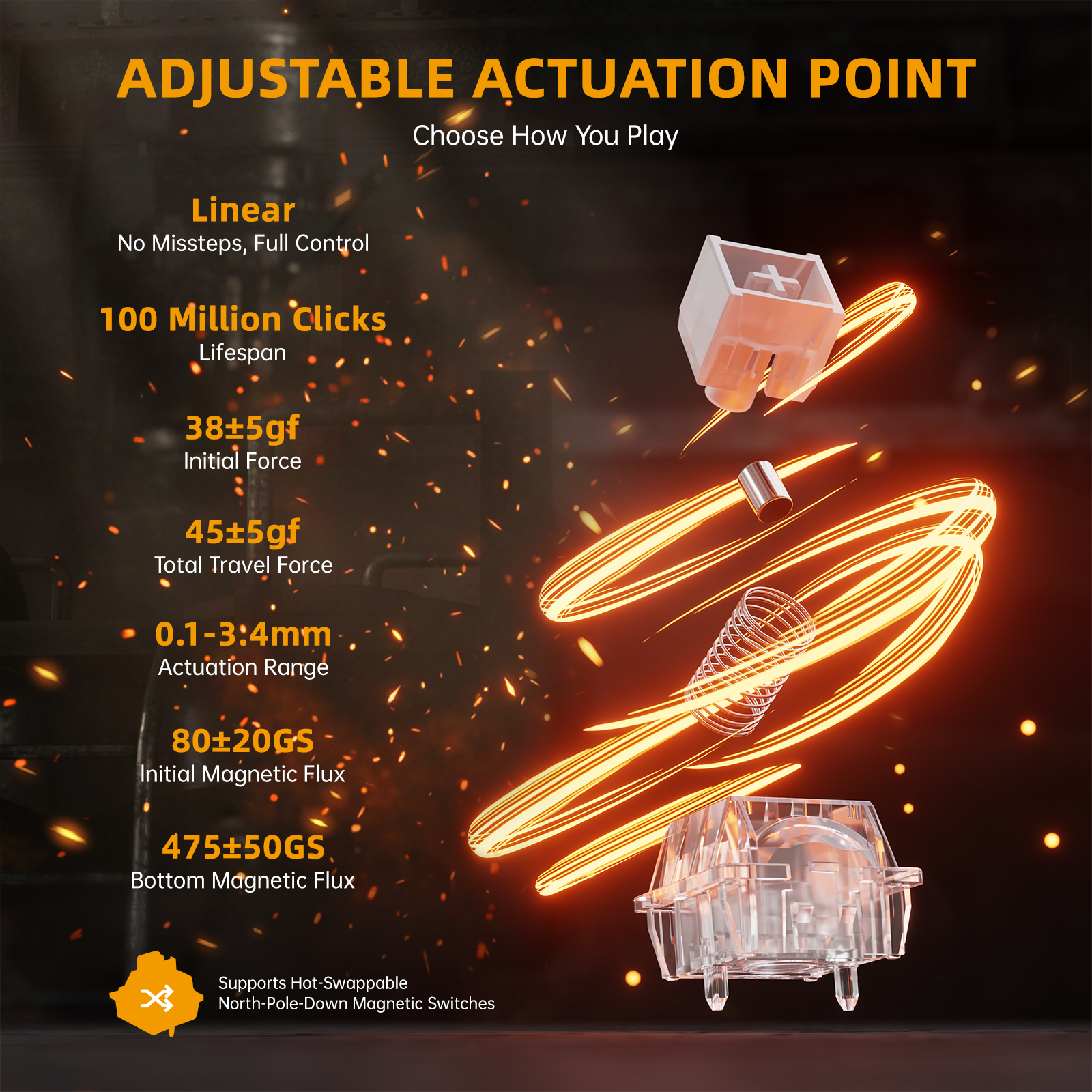 ATTACK SHARK R68 HE Kohlefaser Rapid Trigger Tastatur Magnetischer Schalter