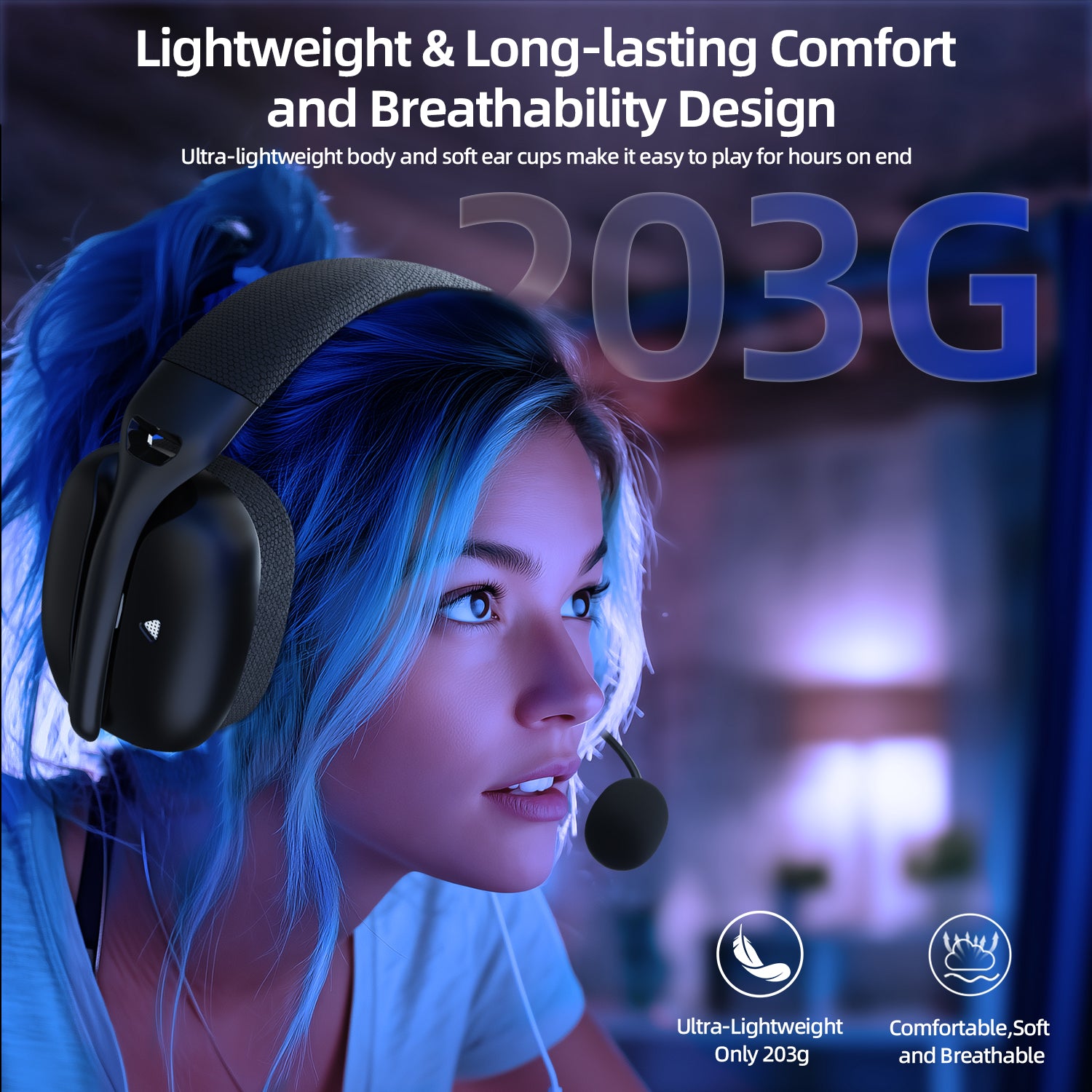 ATTACK SHARK L80PRO Kabelloses Gaming-Headset