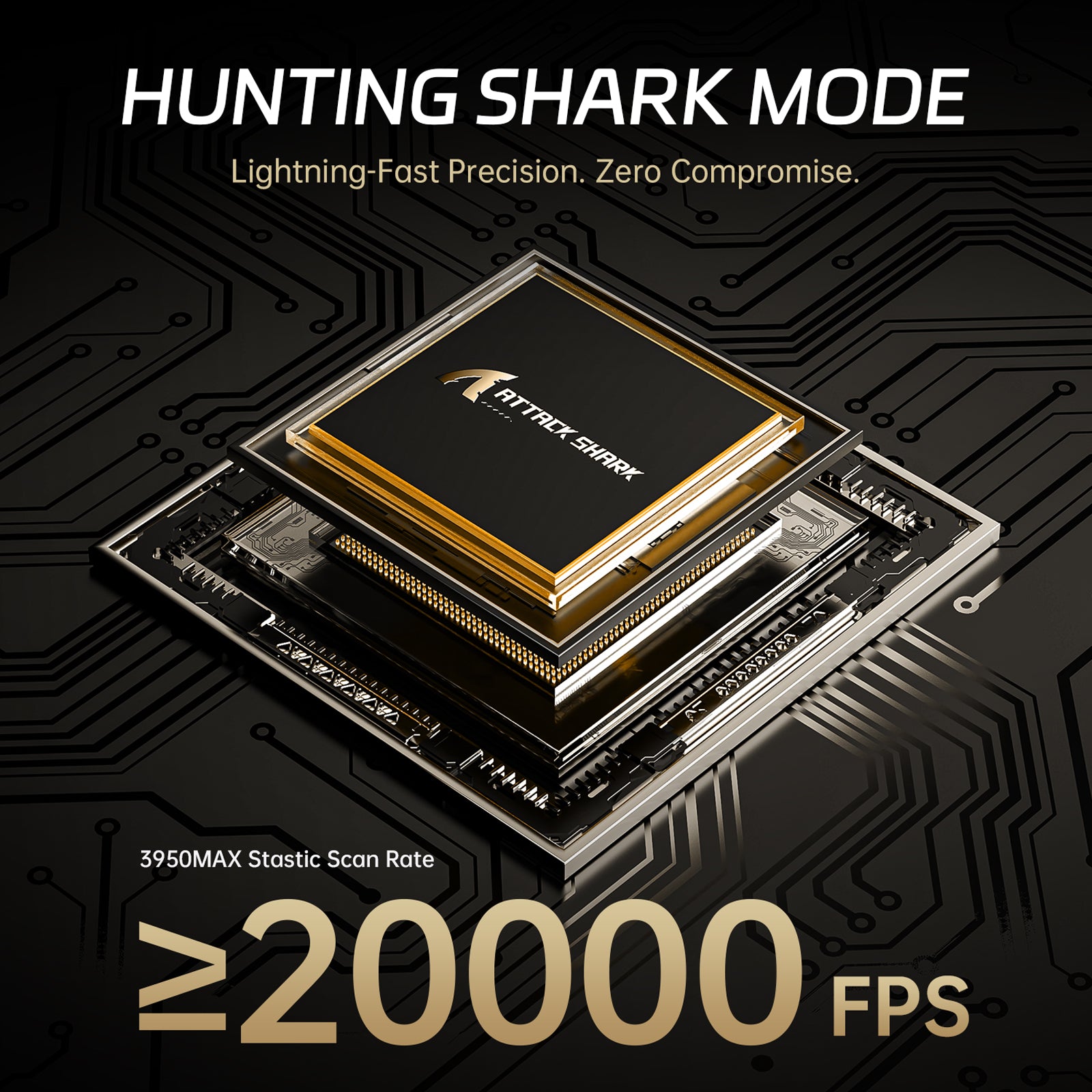 ATTACK SHARK R11 ULTRA Carbon Fiber Wireless 8K PAW3950MAX Gaming-Maus mit C06 Ultra LED-Kabel