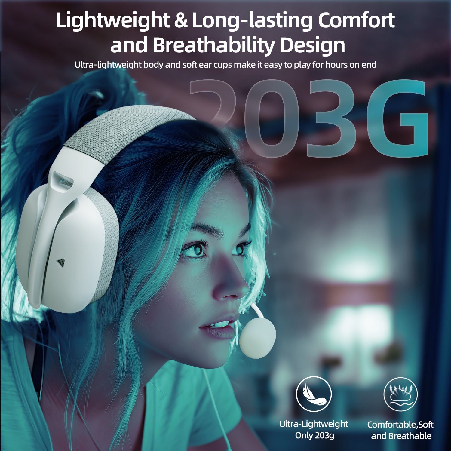 ATTACK SHARK L80PRO Kabelloses Gaming-Headset