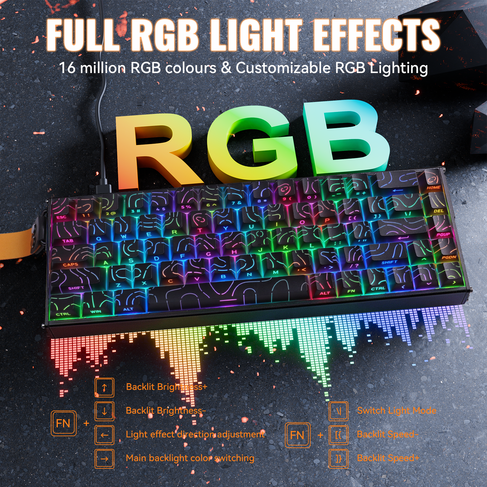 ATTACK SHARK X68MAX HE Rapid Trigger Aluminium-Tastatur mit Magnetischem Schalter