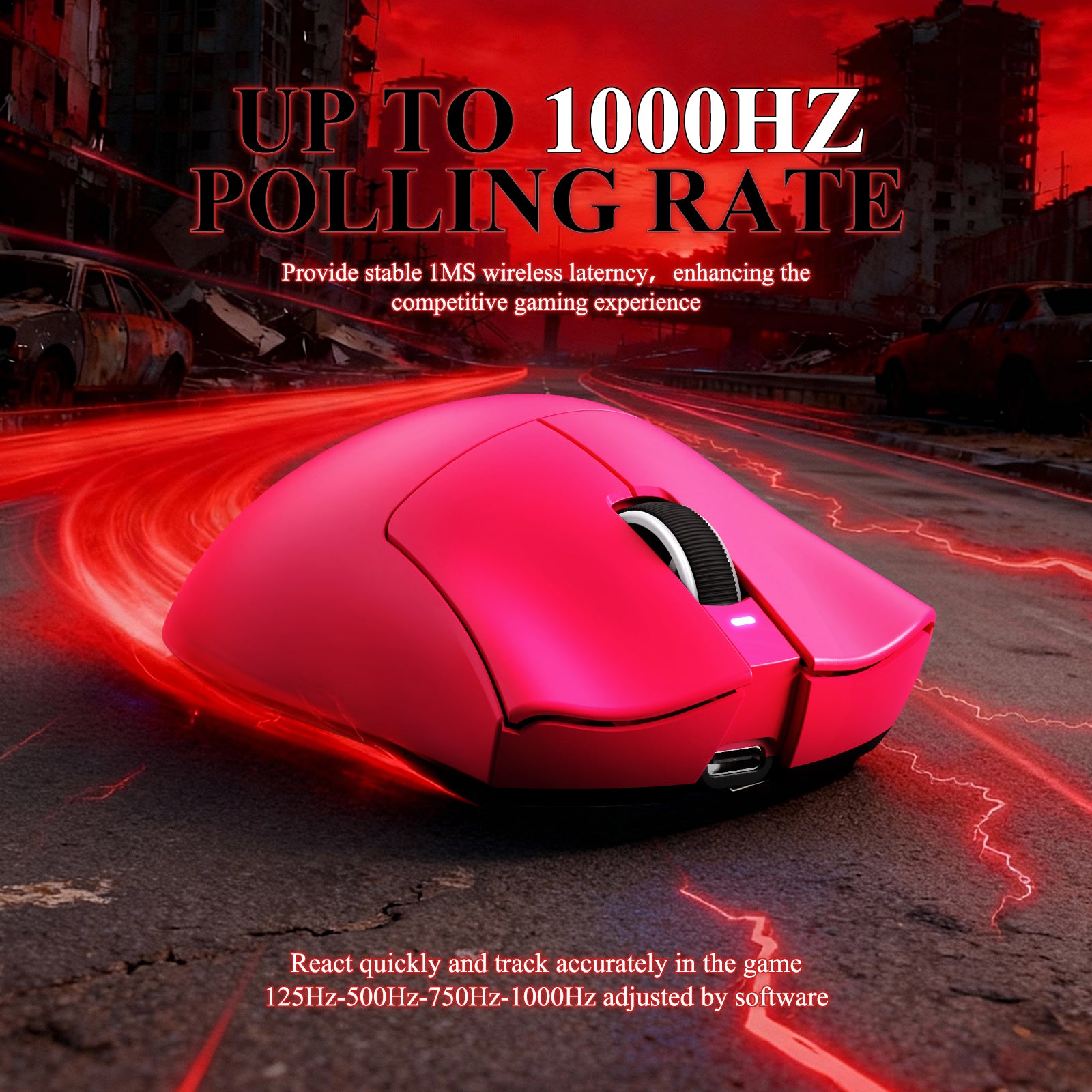 ATTACK SHARK V3PRO Ultraleichte Tri-Mode-Gaming-Maus mit Ladestation