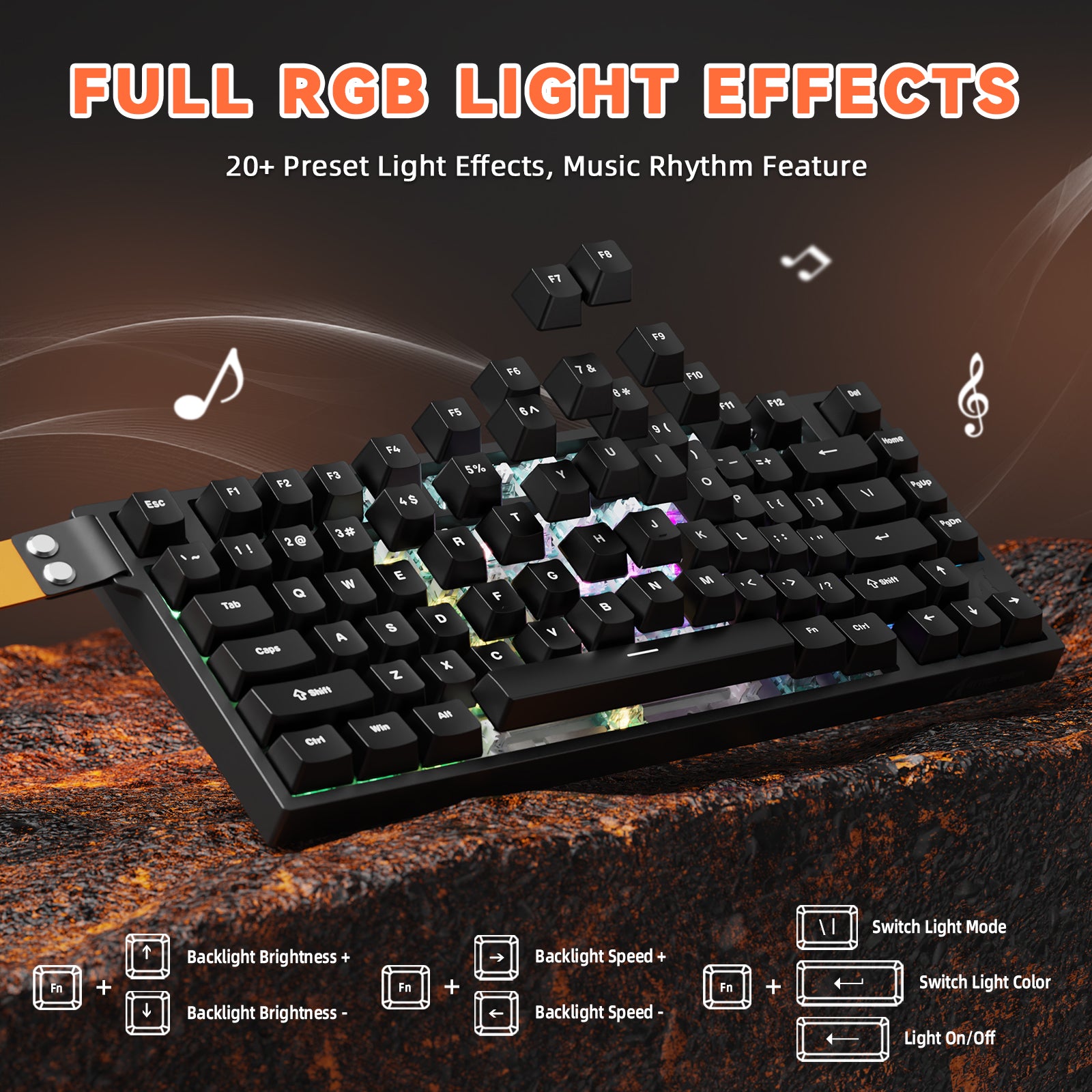 ATTACK SHARK R82 HE Rapid Trigger-Tastatur-Magnetschalter mit 0,005 MM RT