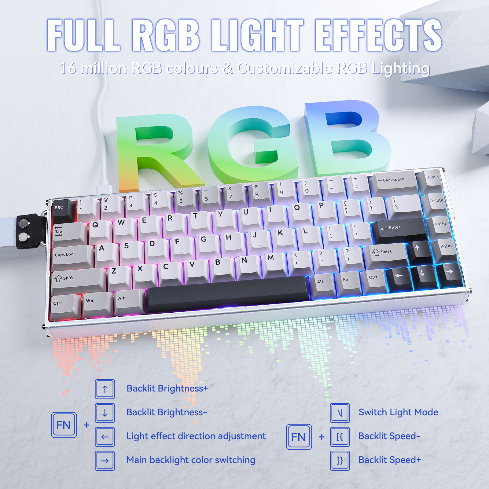 ATTACK SHARK X68MAX HE Rapid Trigger Aluminium-Tastatur mit Magnetischem Schalter