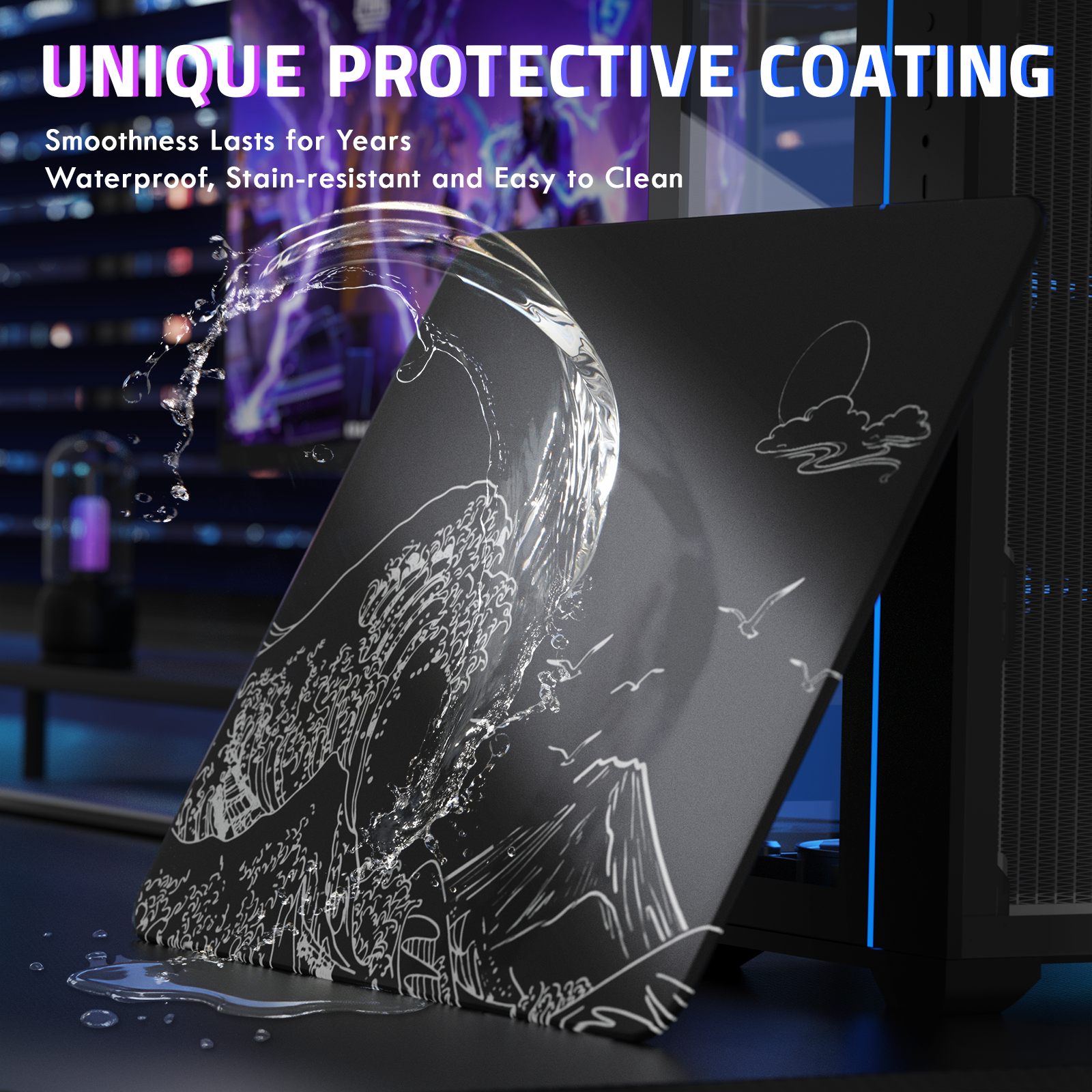 ATTACK SHARK CM05 Gehärtete Glas Gaming-Mausmatte
