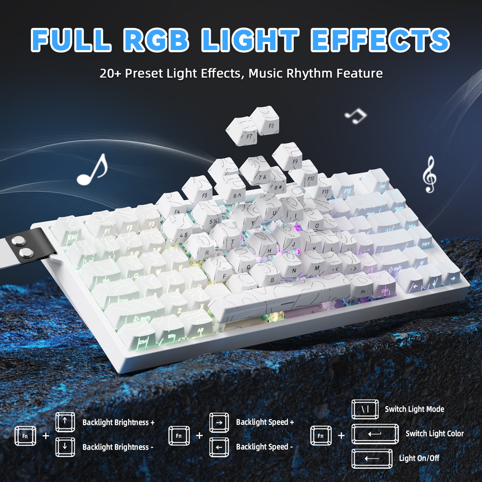 ATTACK SHARK R82 HE Rapid Trigger-Tastatur-Magnetschalter mit 0,005 MM RT