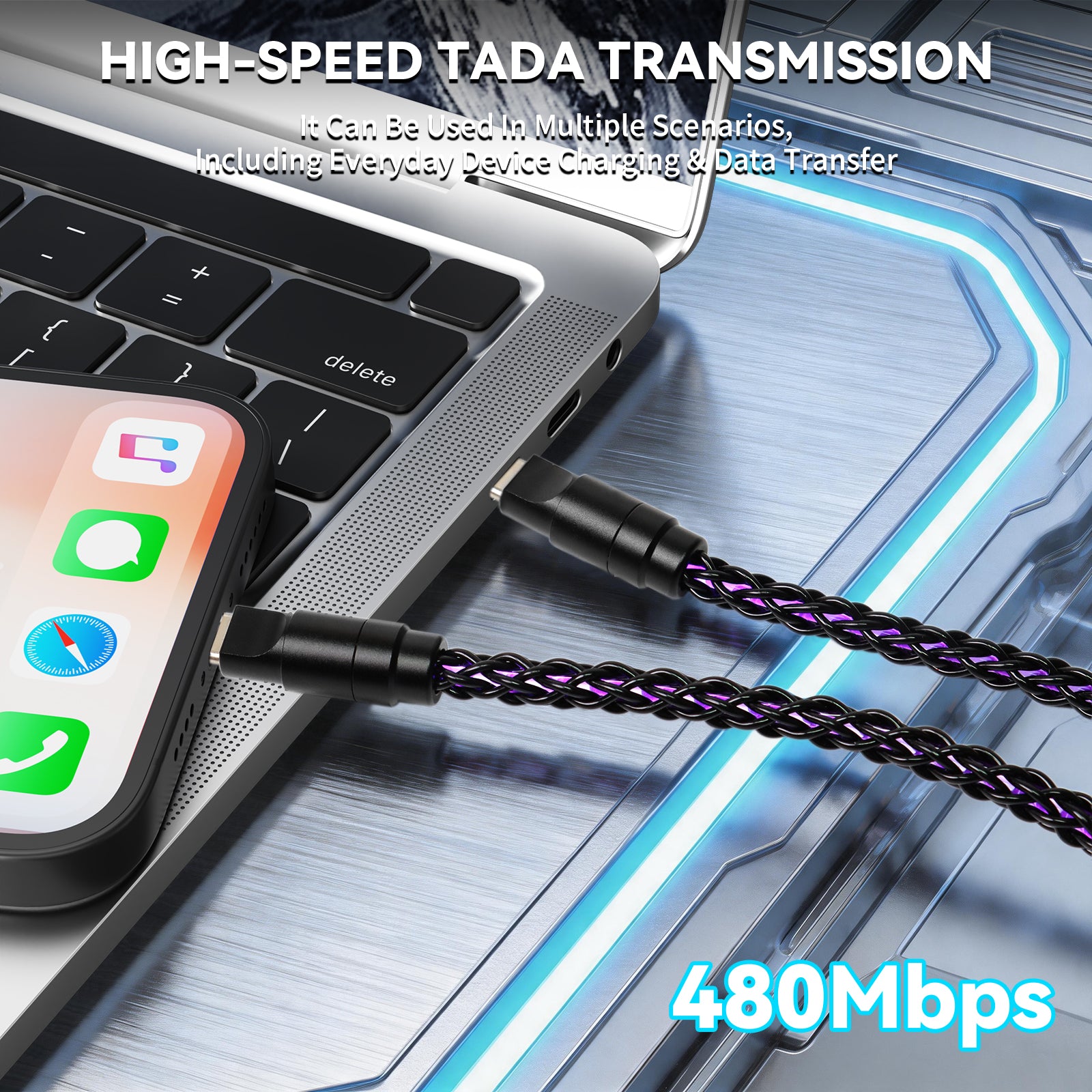 ATTACK SHARK C07 PRO 2-in-1 Type-C-Kabel für 8KHz Gaming-Tastatur/Maus