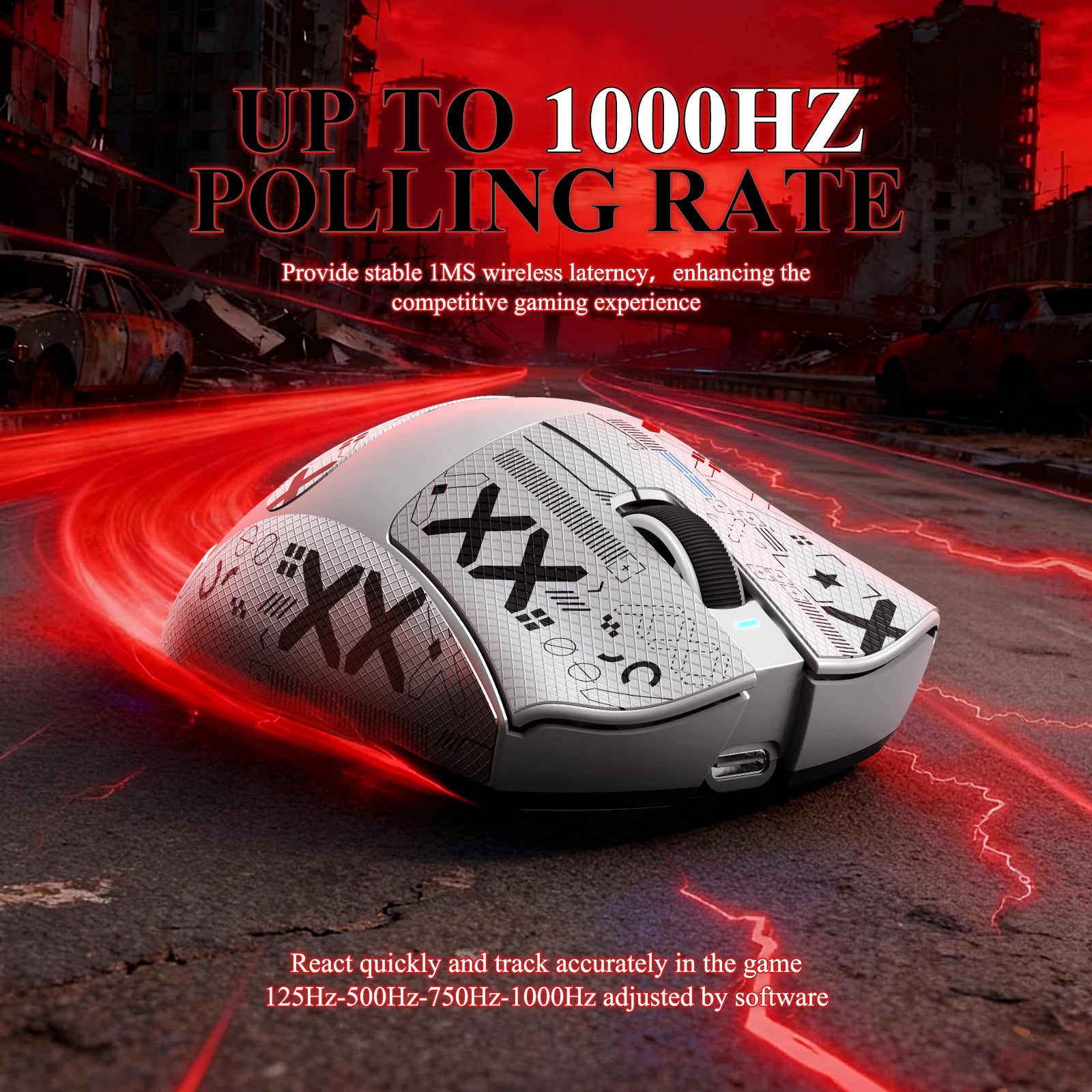 ATTACK SHARK V3PRO Ultraleichte Tri-Mode-Gaming-Maus mit Ladestation