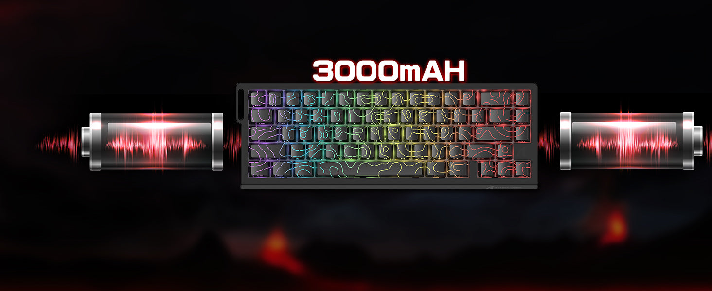 ATTACK SHARK X68PRO HE Kabellose Rapid Trigger-Tastatur mit Spiralkabel