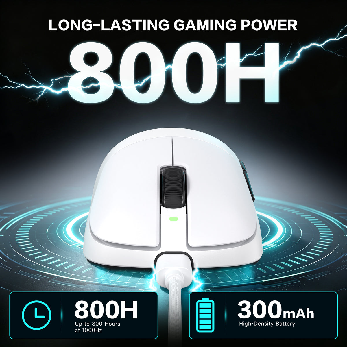 ATTACK SHARK V2 AIR PAW3955MAX Ergonomische kabellose Gaming-Maus