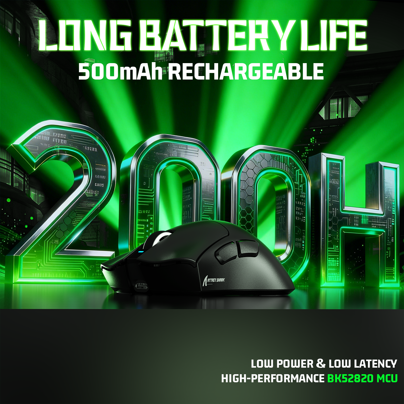 ATTACK SHARK V3 Ultraleichte Tri-Mode Gaming-Maus