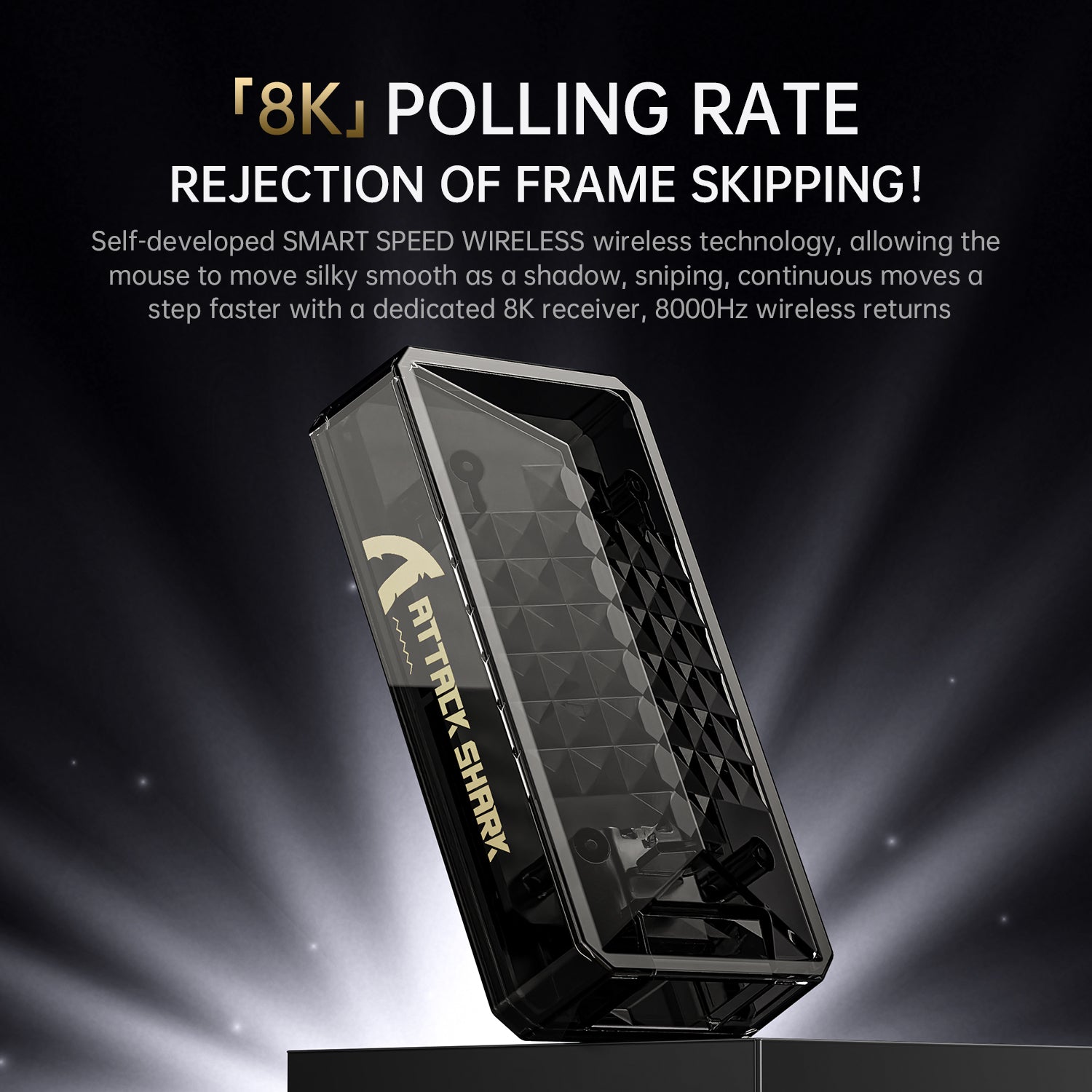 ATTACK SHARK X8PRO Kabellose Tri-Mode-Gaming-Maus, 40.000 DPI, ultraleicht