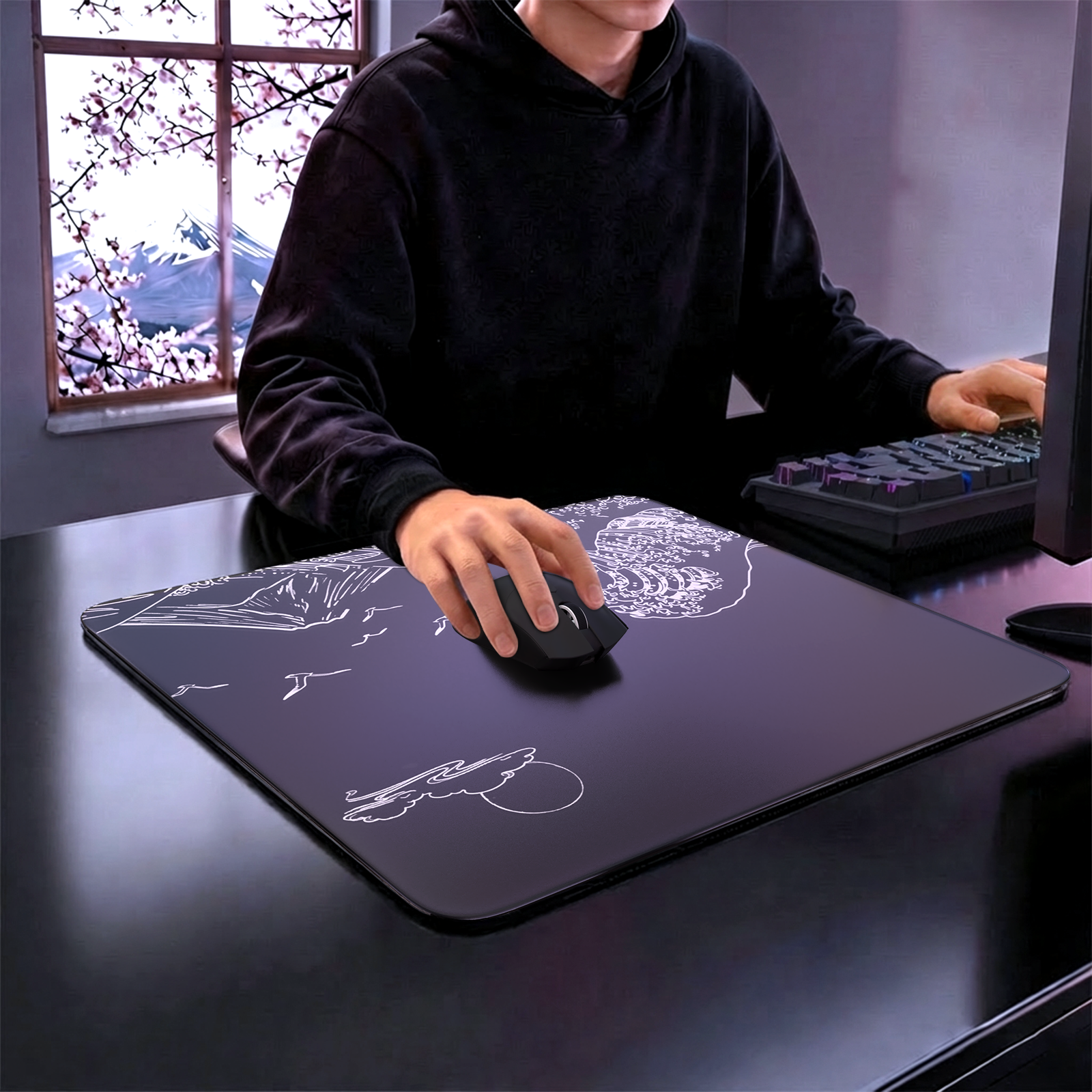 ATTACK SHARK CM05 Gehärtete Glas Gaming-Mausmatte