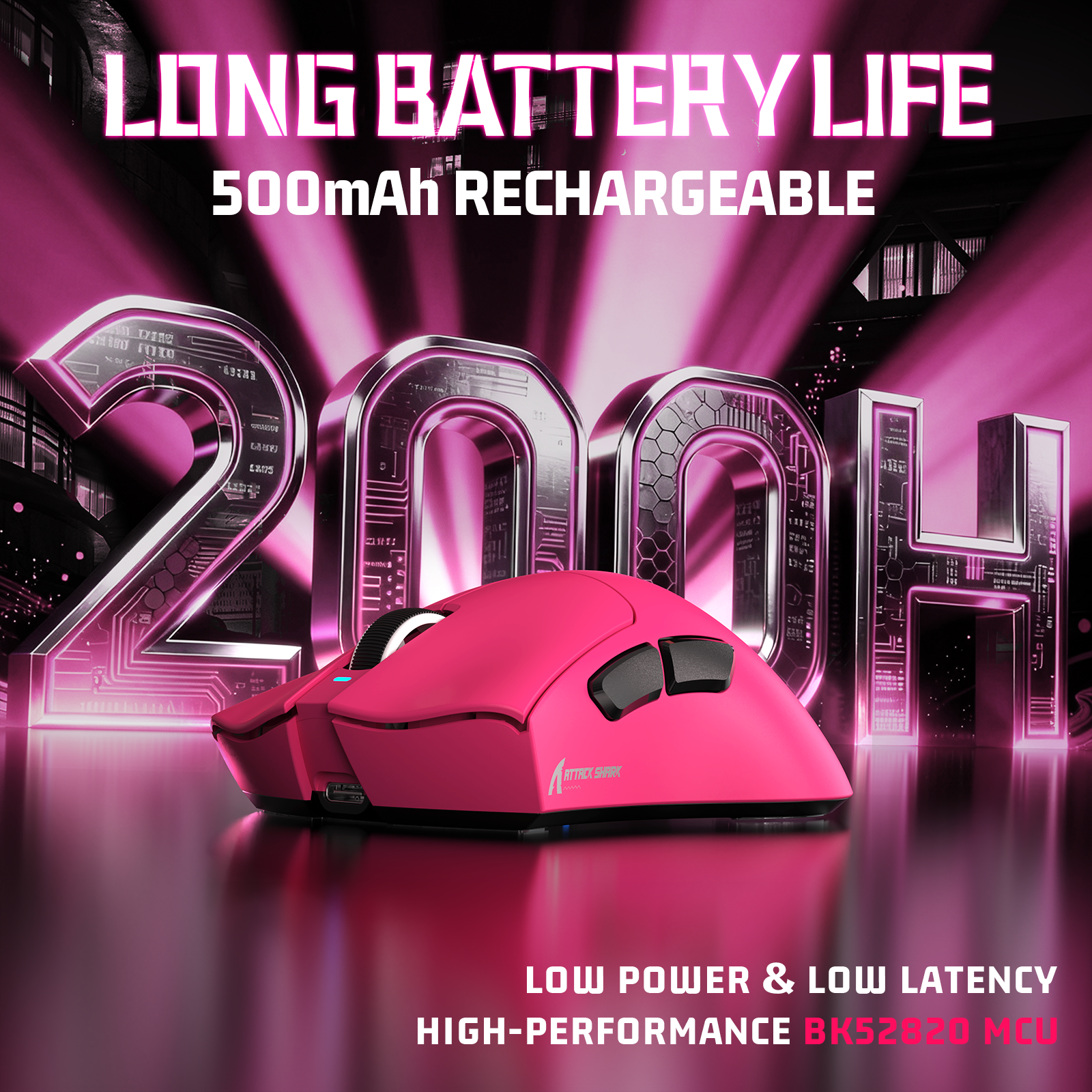 ATTACK SHARK V3 Ultraleichte Tri-Mode Gaming-Maus