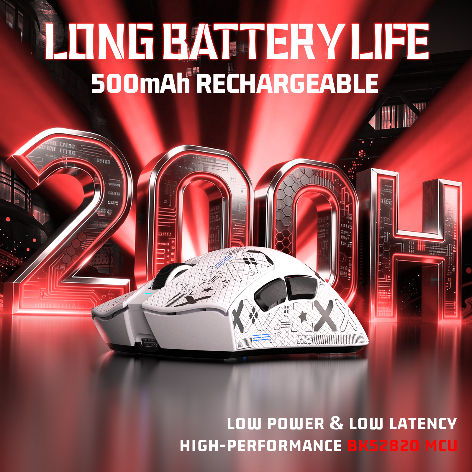 ATTACK SHARK V3 Ultraleichte Tri-Mode Gaming-Maus