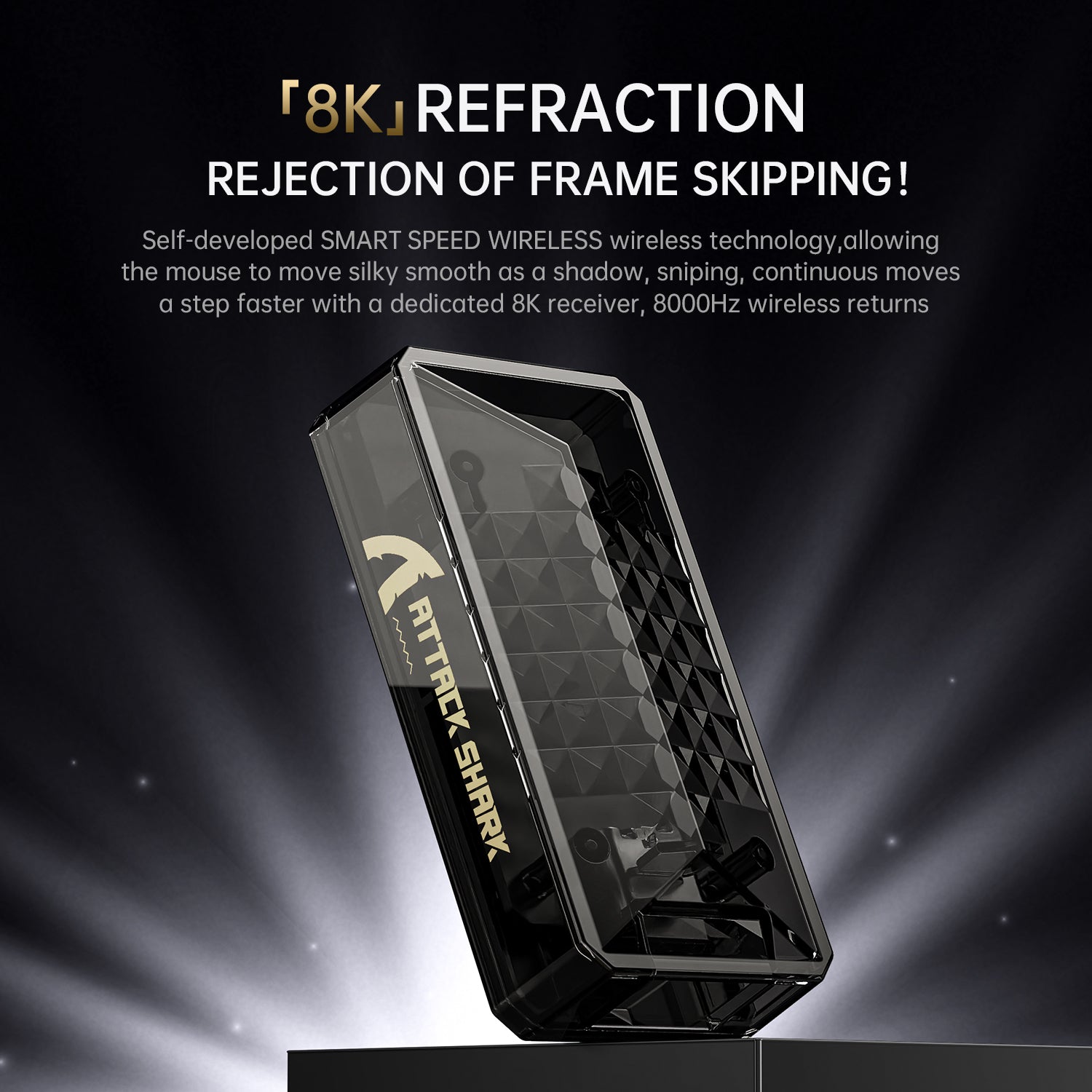 ATTACK SHARK X8 Ultra Tri-Mode Kabellose Gaming-Maus mit C06 Ultra-Kabel