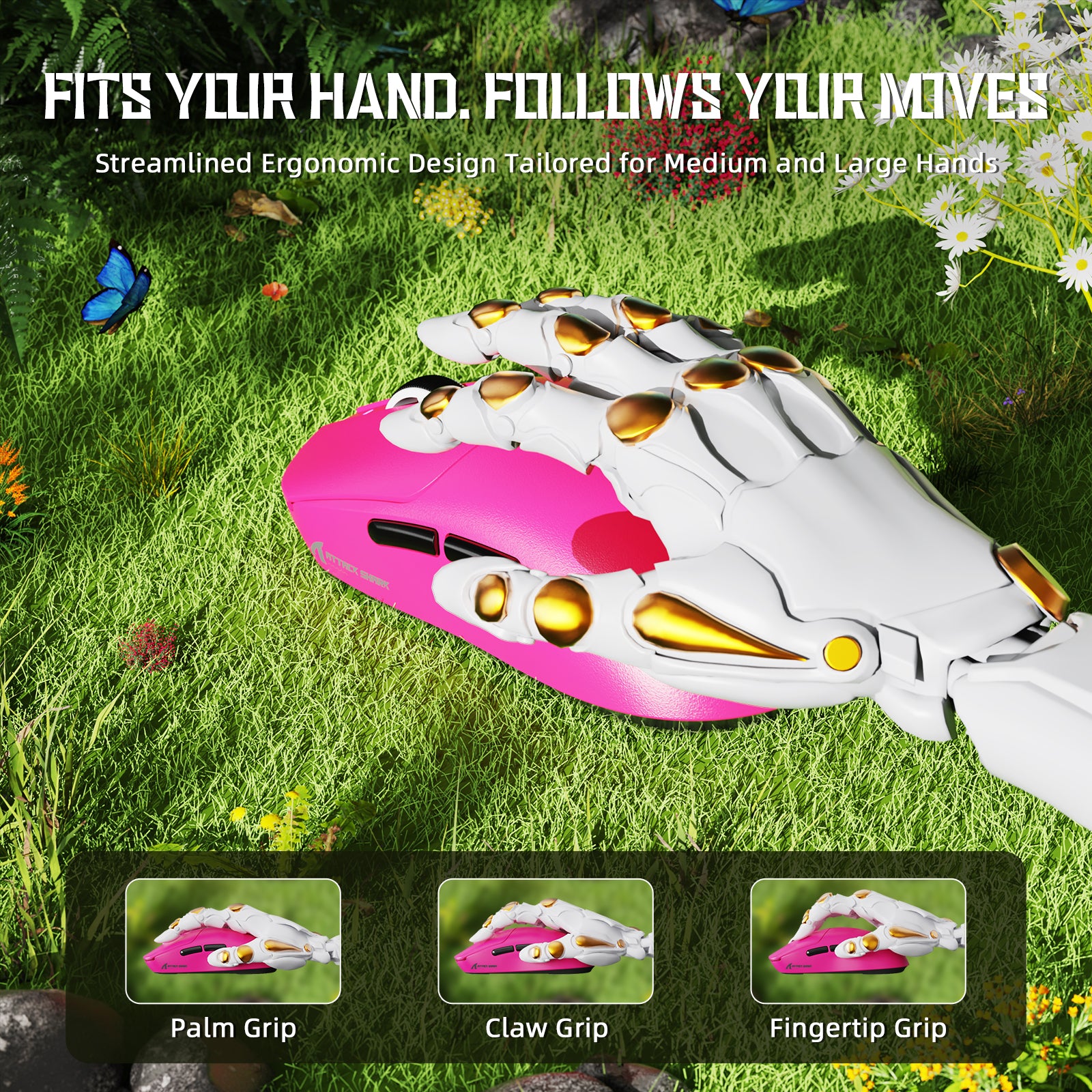 ATTACK SHARK X8SE Tri-mode Wireless Gaming Mouse 25000 DPI Ultra Lightweight