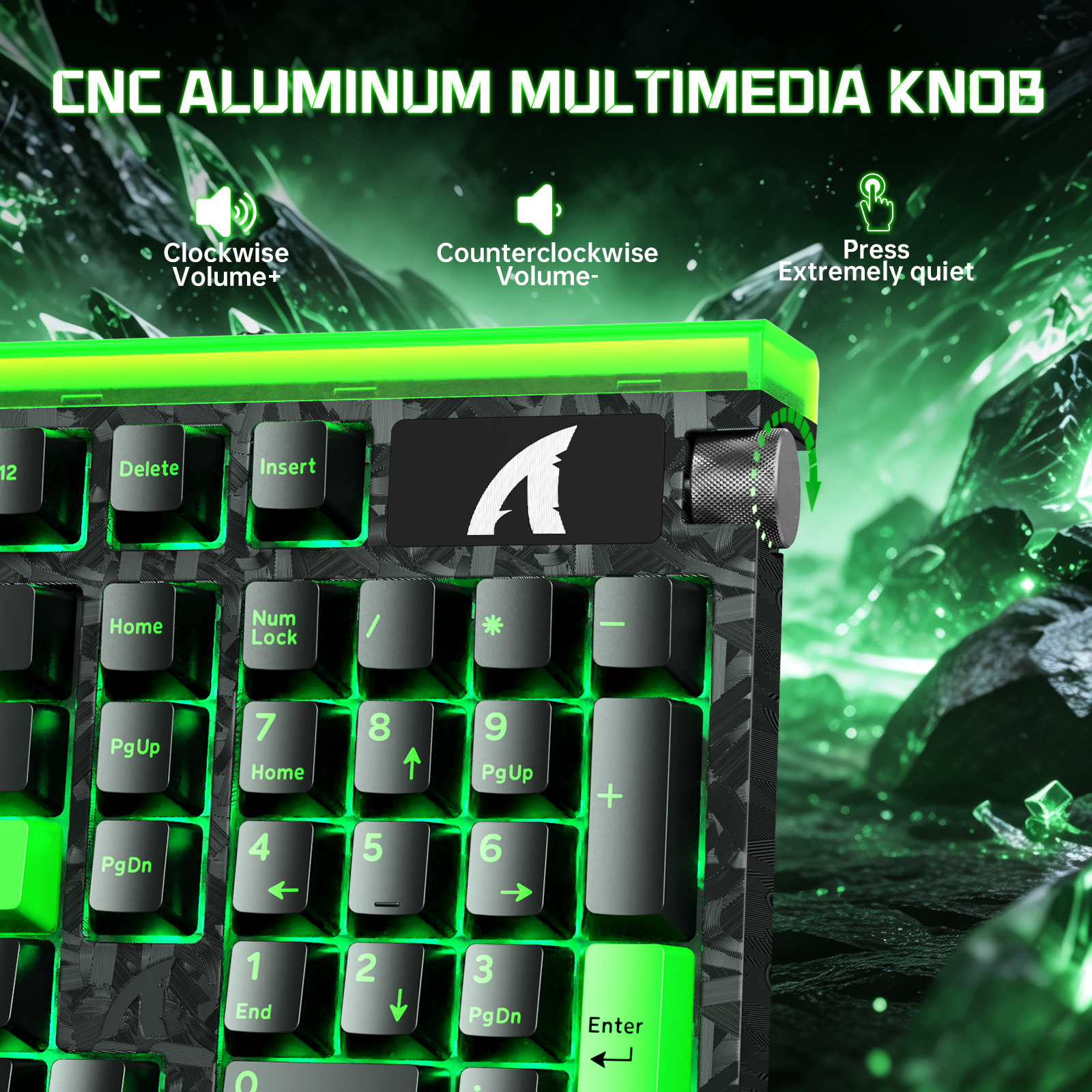 ATTACK SHARK R98 HE Carbonfaser-Kabelgebundene Tastatur mit schnellem Auslöser, magnetischem Schalter und C01 Ultra RGB Spiralkabel