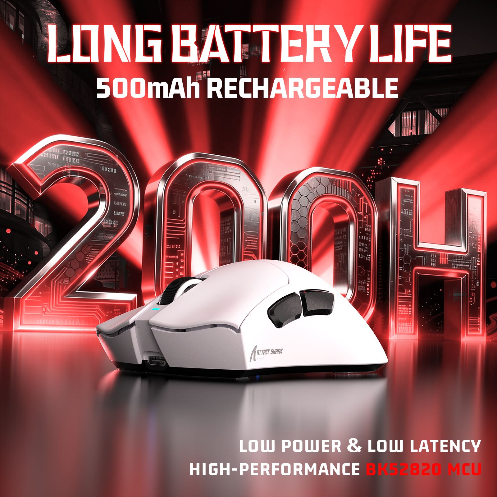 ATTACK SHARK V3 Ultraleichte Tri-Mode Gaming-Maus