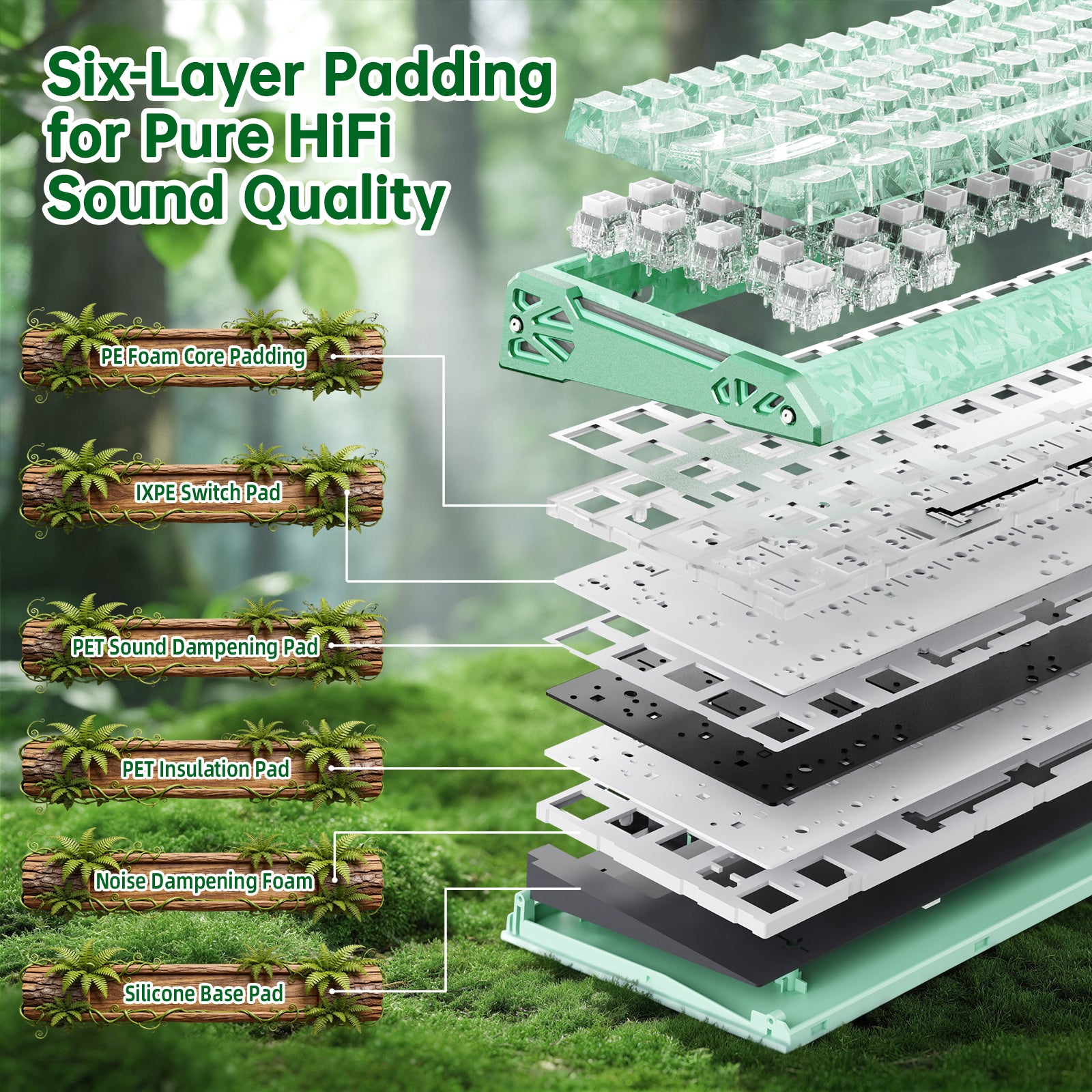 ATTACK SHARK R68 HE Kohlefaser Kabelgebundene Rapid Trigger Magnetischer Schalter Tastatur mit C01 Ultra RGB Spiralkabel