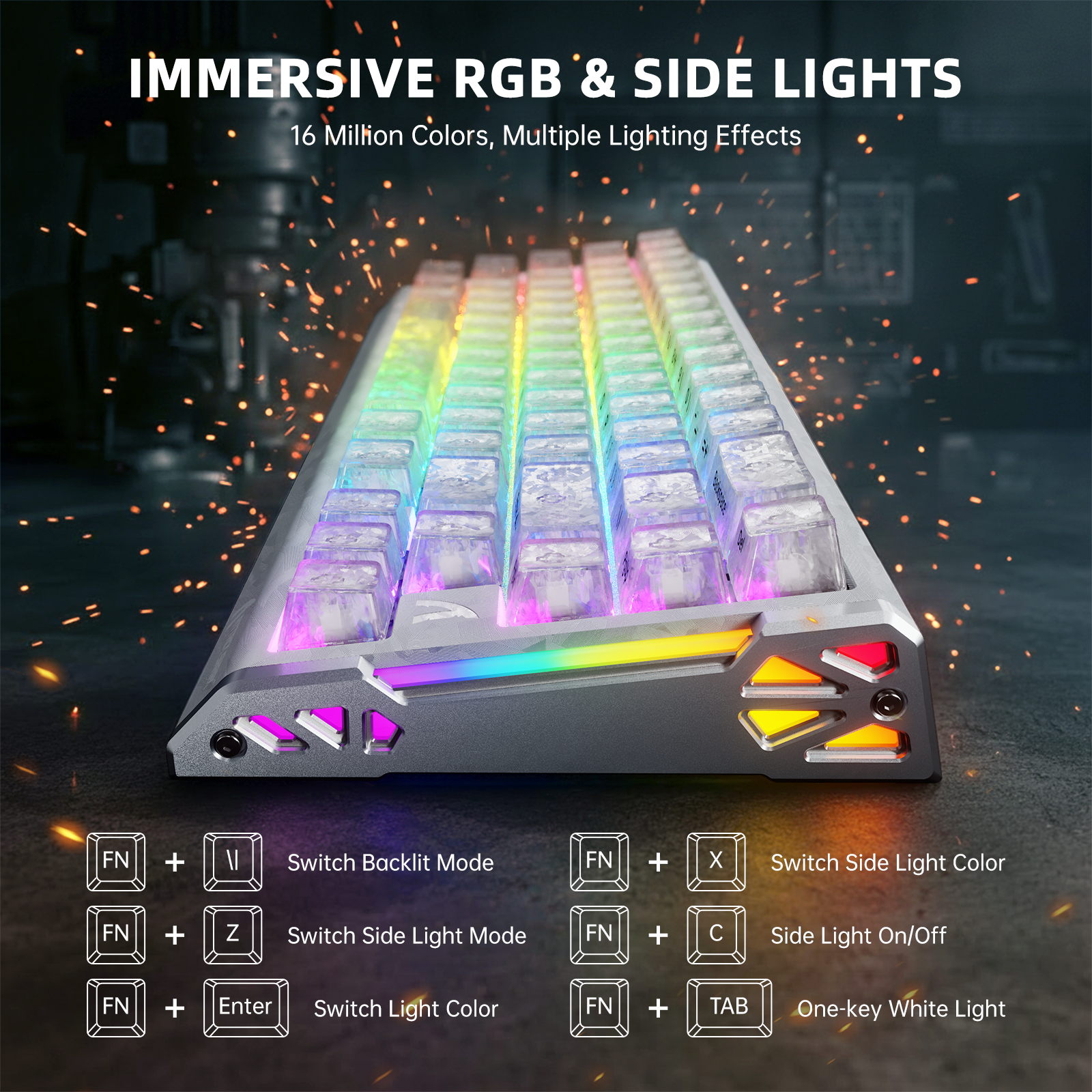 ATTACK SHARK R68 HE Kohlefaser Rapid Trigger Tastatur Magnetischer Schalter
