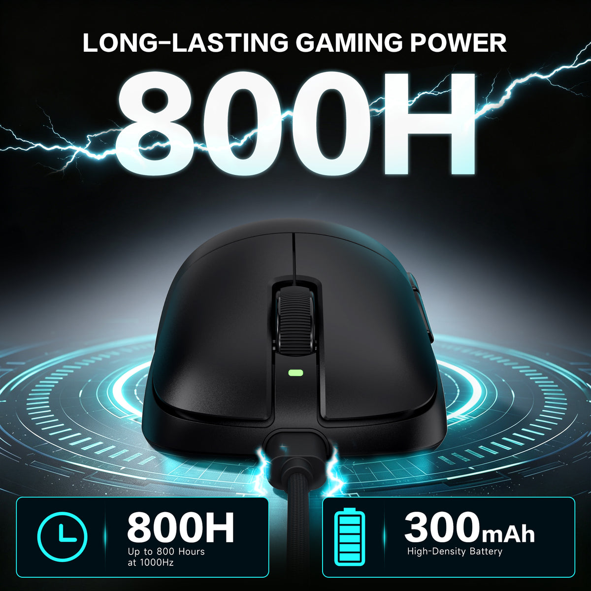 ATTACK SHARK V2 AIR PAW3955MAX Ergonomische kabellose Gaming-Maus