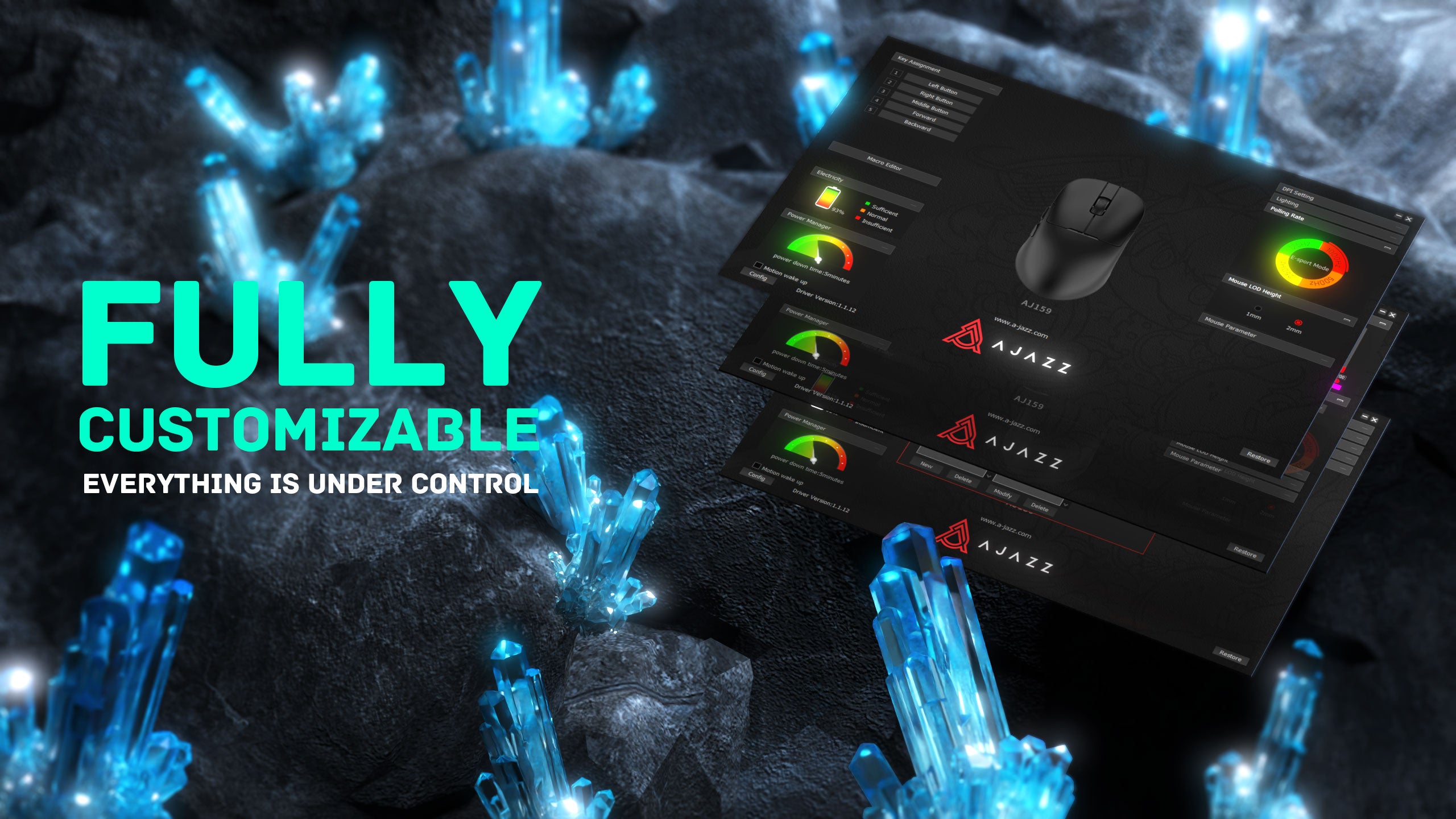 ATTACK SHARK x AJAZZ AJ159 APEX PAW3950 Triple Mode Gaming Mouse 8K