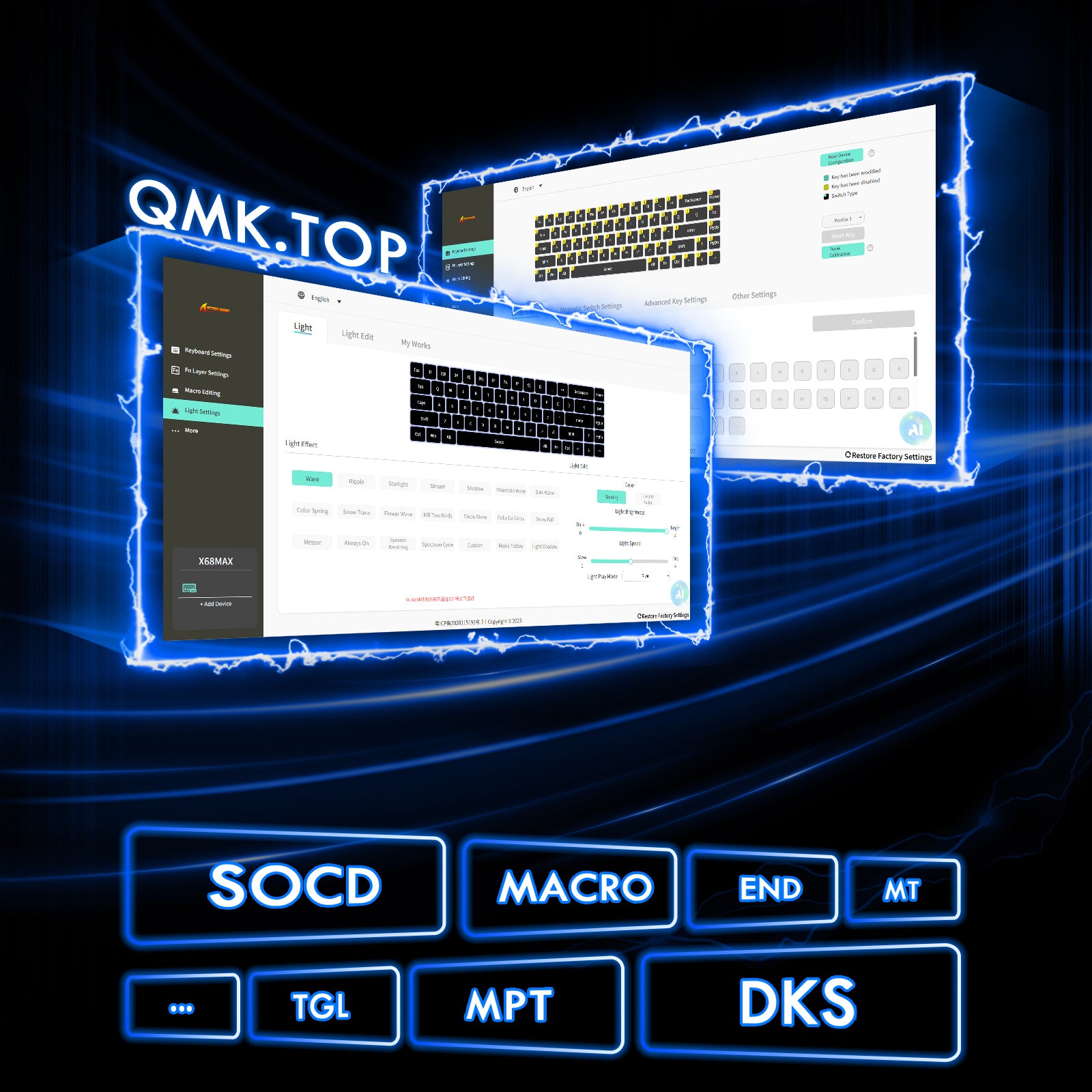 ATTACK SHARK X68MAX HE Rapid Trigger CNC Aluminium-Tastatur mit magnetischem Schalter und C01Ultra RGB Spiralkabel