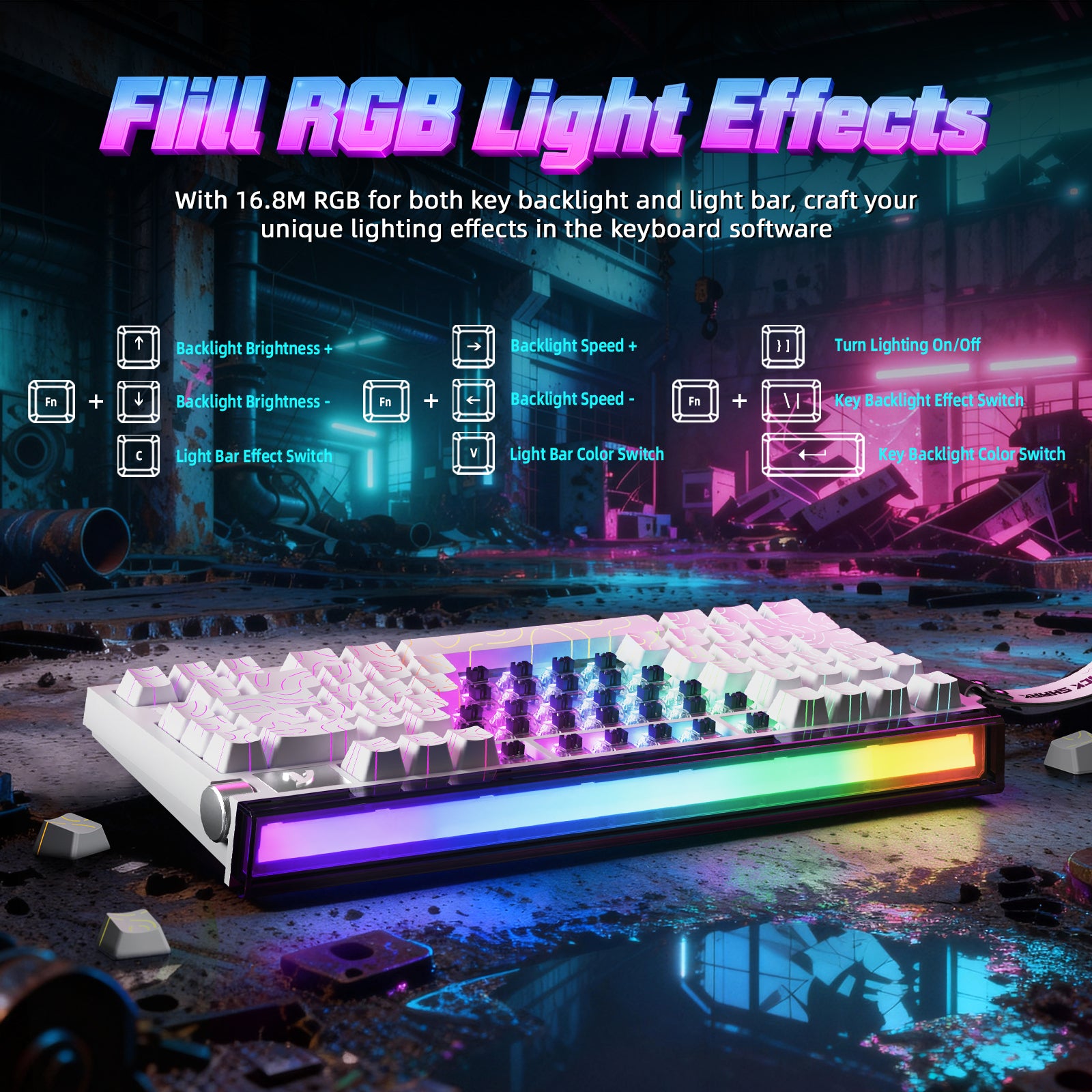 ATTACK SHARK R85 HE Rapid Trigger Tastatur mit C01ULTRA LED Kabel