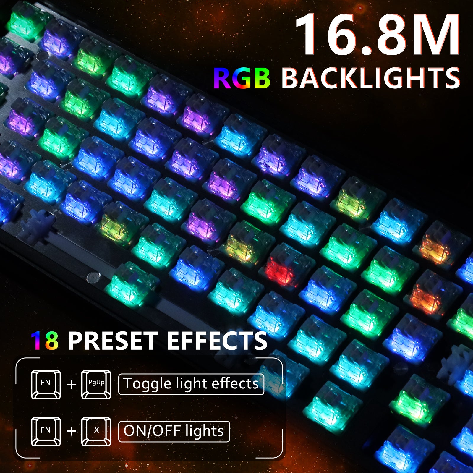 ATTACK SHARK X65 HE keyboard with RGB Backlights