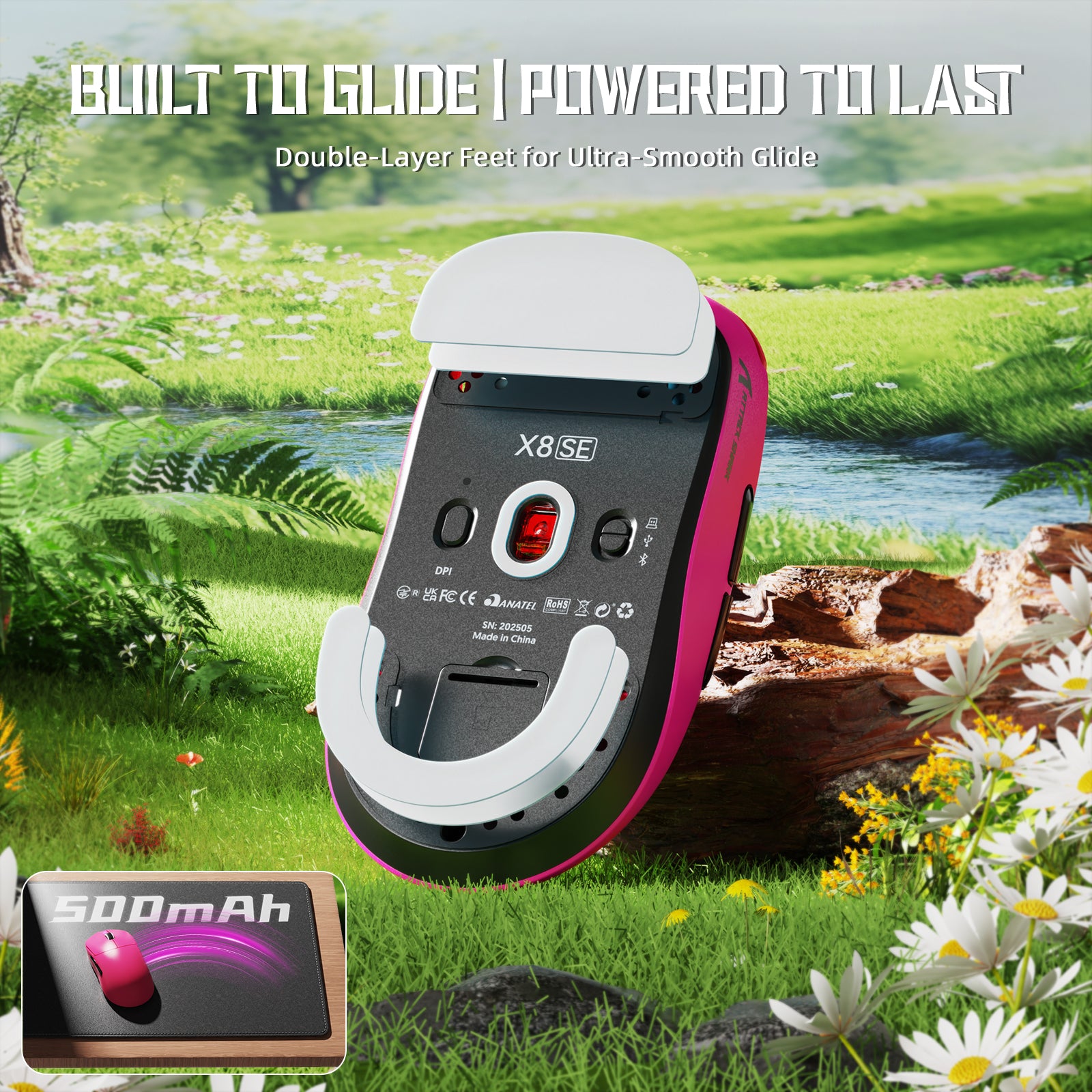 ATTACK SHARK X8SE Tri-mode Wireless Gaming Mouse 25000 DPI Ultra Lightweight
