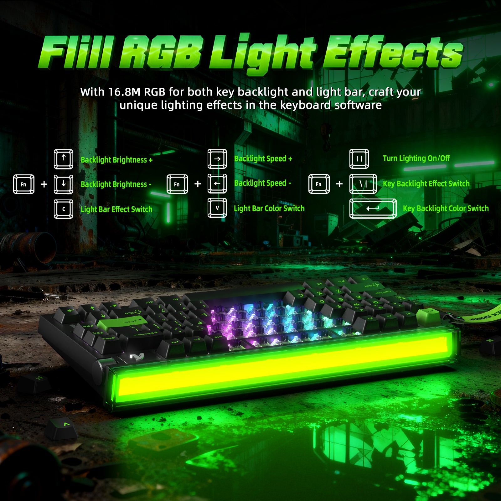 ATTACK SHARK R85 HE Rapid Trigger Tastatur mit C01ULTRA LED Kabel