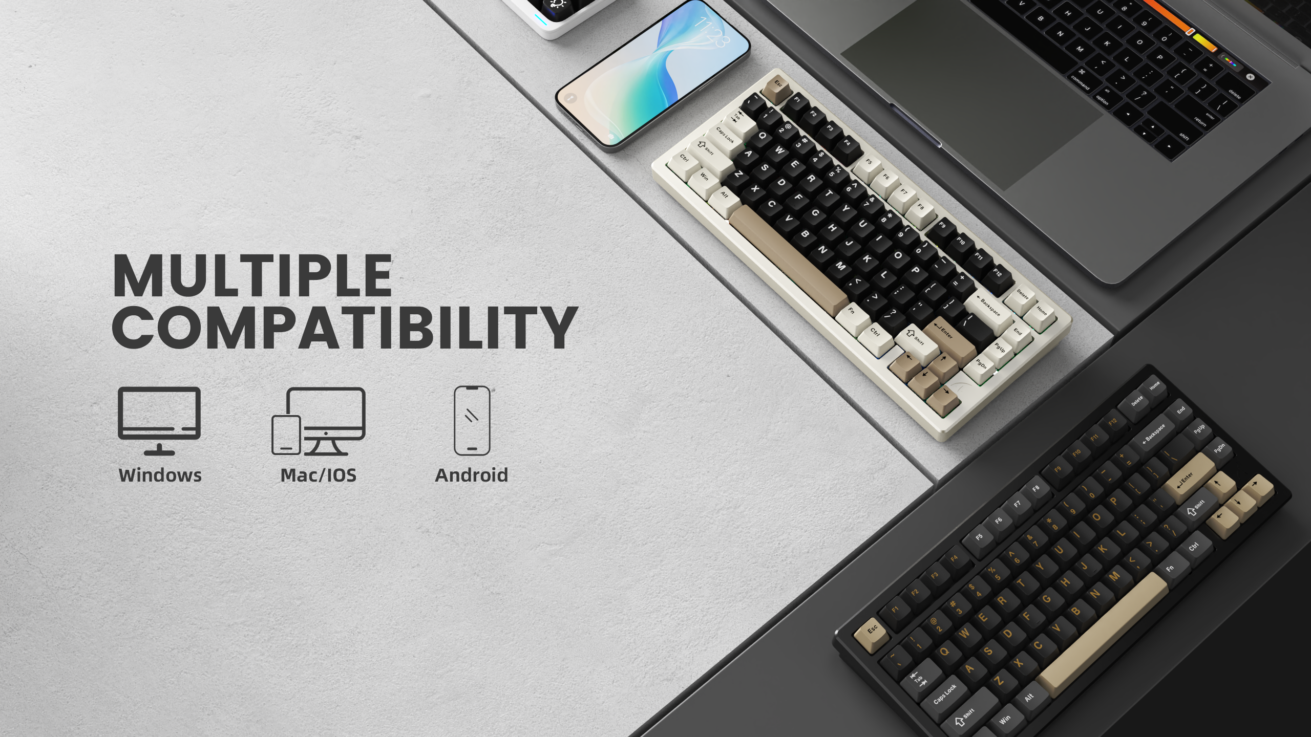 ATTACK SHARK X75 Vollaluminium-Tastatur
