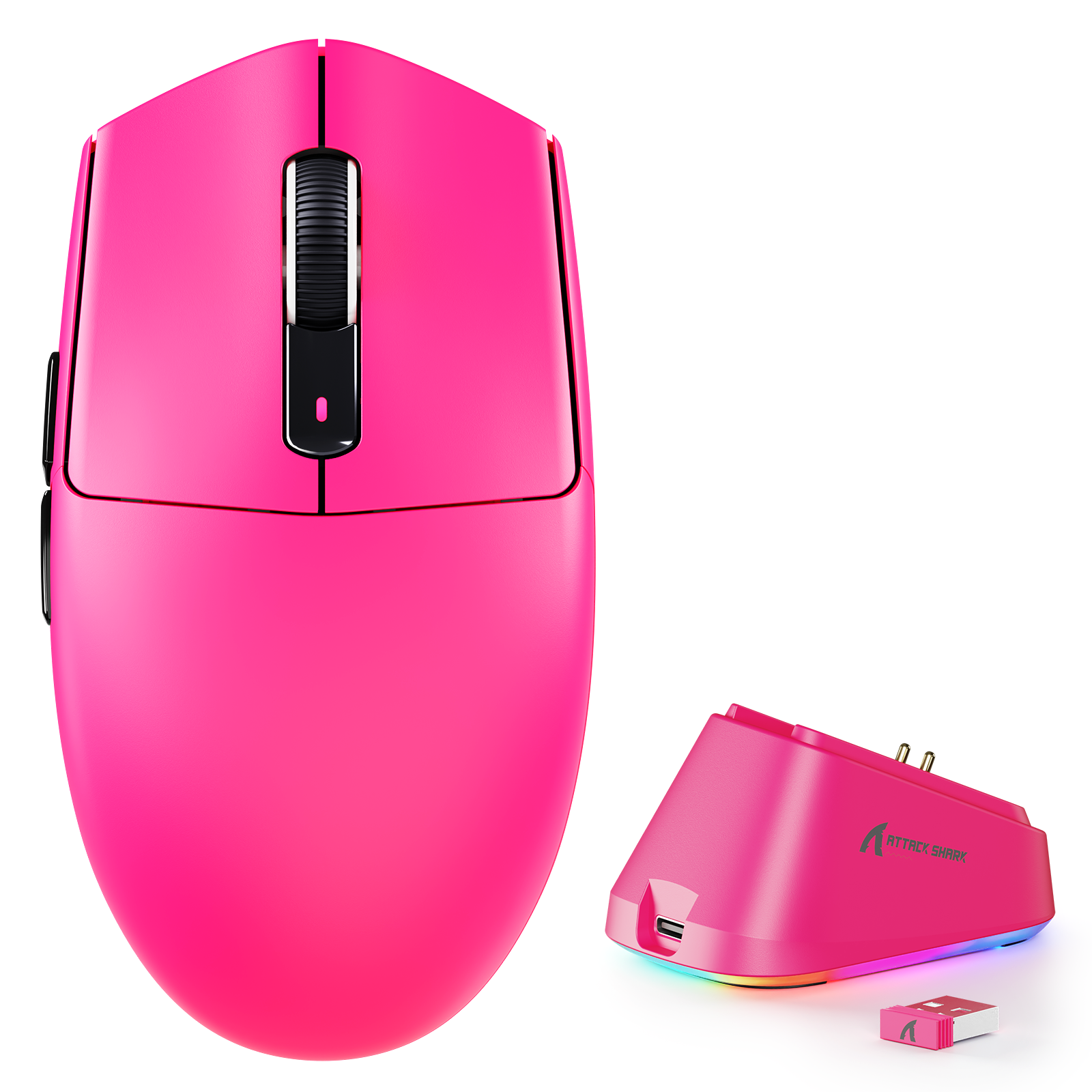 ATTACK SHARK G3 PRO Tri-Modus Kabellose Gaming-Maus mit Ladestation 25000 DPI Ultra Leichtgewicht