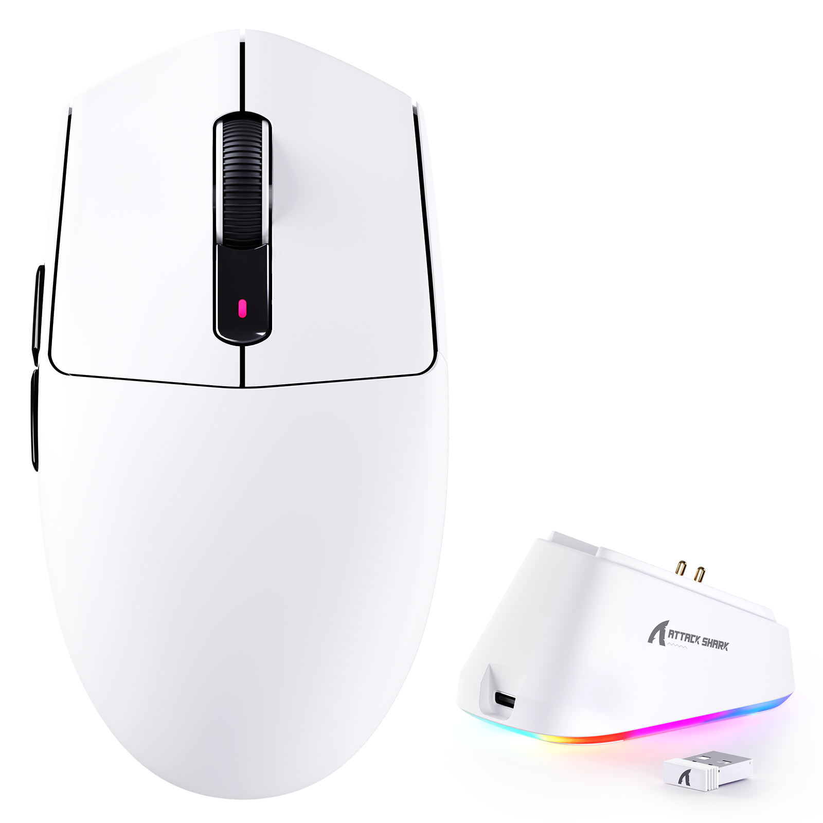 ATTACK SHARK G3 PRO Tri-Modus Kabellose Gaming-Maus mit Ladestation 25000 DPI Ultra Leichtgewicht