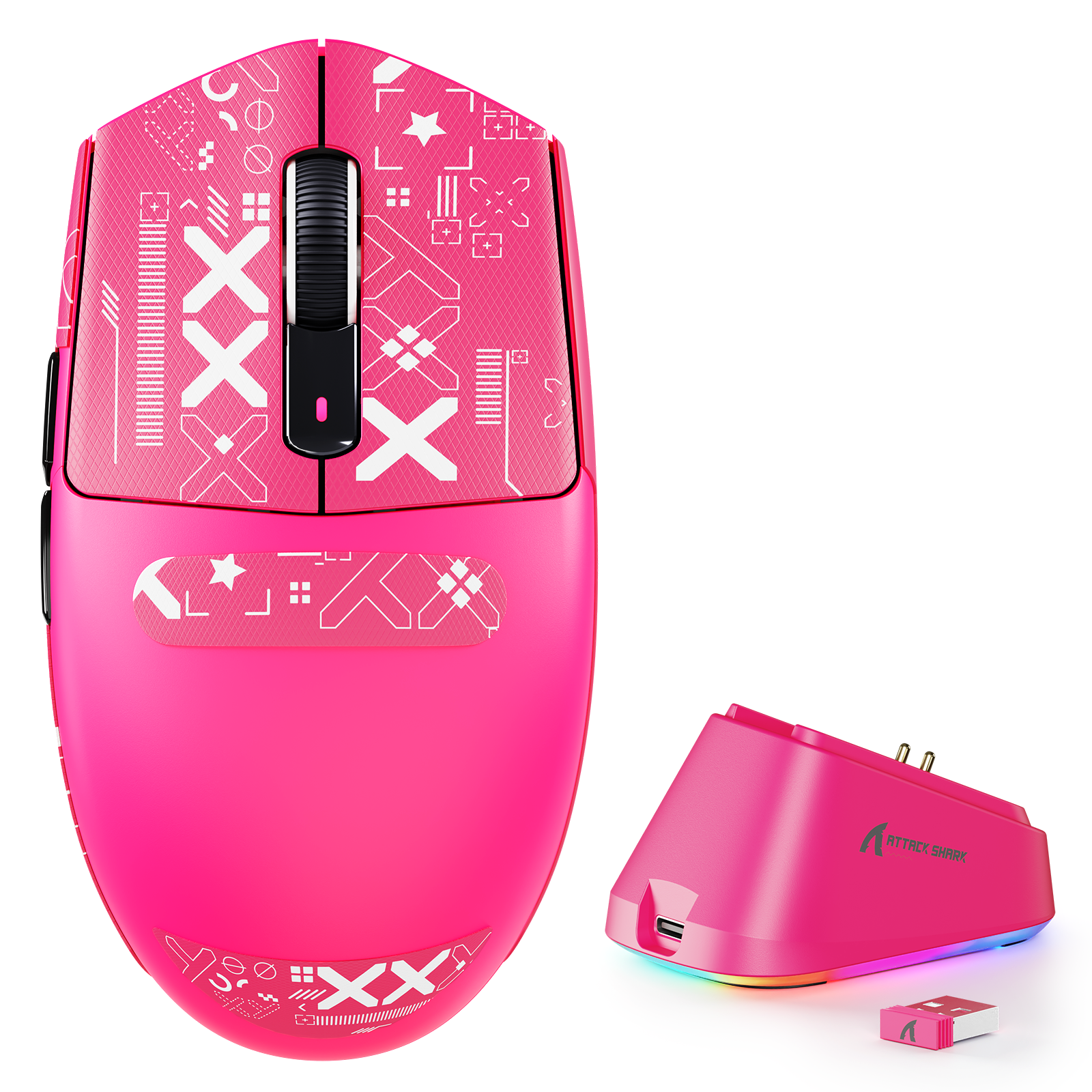 ATTACK SHARK G3 PRO Tri-Modus Kabellose Gaming-Maus mit Ladestation 25000 DPI Ultra Leichtgewicht