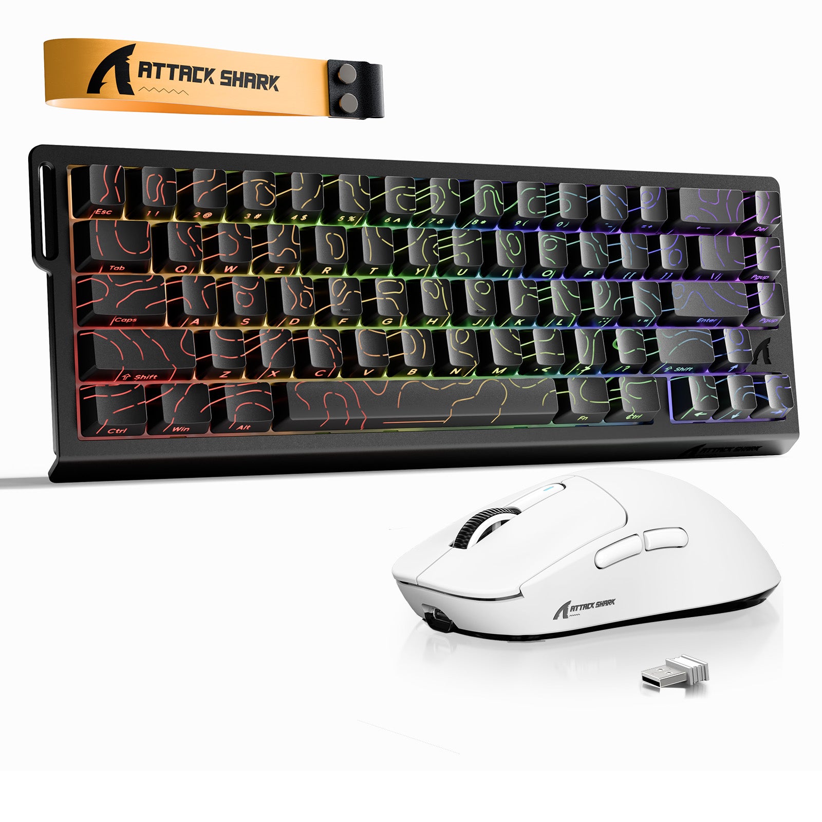 ATTACK SHARK X68HE Rapid Trigger Tastatur + X3 Kabelloses Gaming-Maus-Bundle