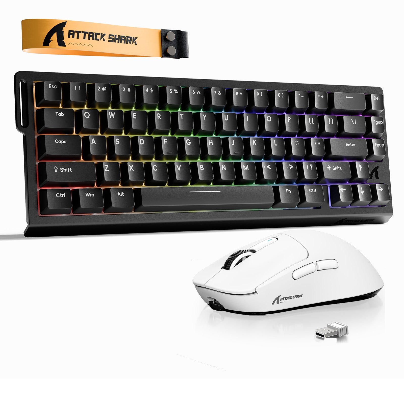 ATTACK SHARK X68HE Rapid Trigger Tastatur + X3 Kabelloses Gaming-Maus-Bundle