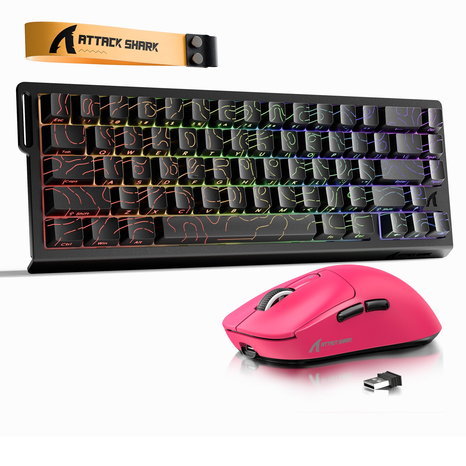 ATTACK SHARK X68HE Rapid Trigger Tastatur + X3 Kabelloses Gaming-Maus-Bundle