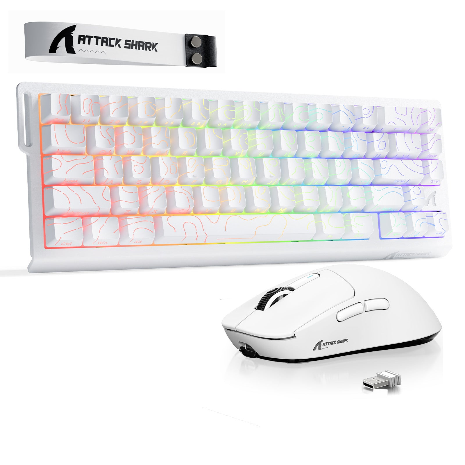 ATTACK SHARK X68HE Rapid Trigger Tastatur + X3 Kabelloses Gaming-Maus-Bundle