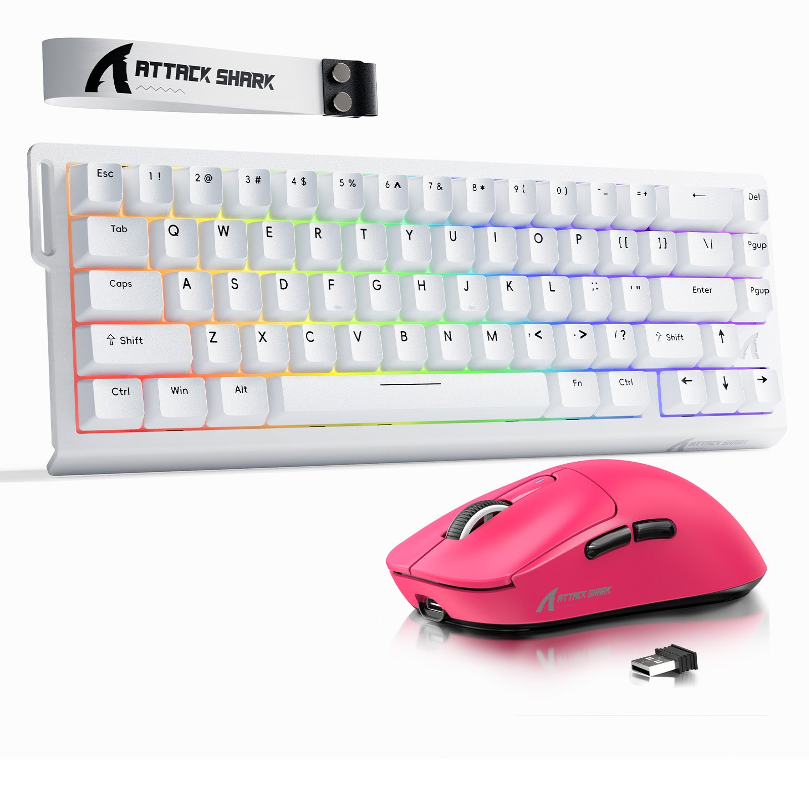 ATTACK SHARK X68HE Rapid Trigger Tastatur + X3 Kabelloses Gaming-Maus-Bundle
