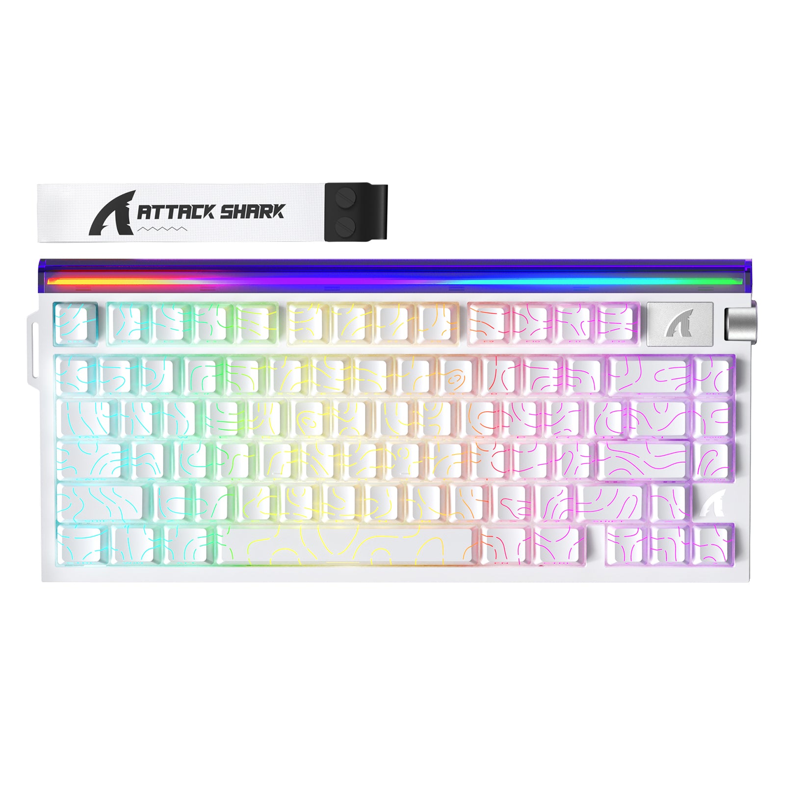 ATTACK SHARK R85 HE Rapid Trigger Tastatur Magnetischer Schalter mit Custom Lightbox